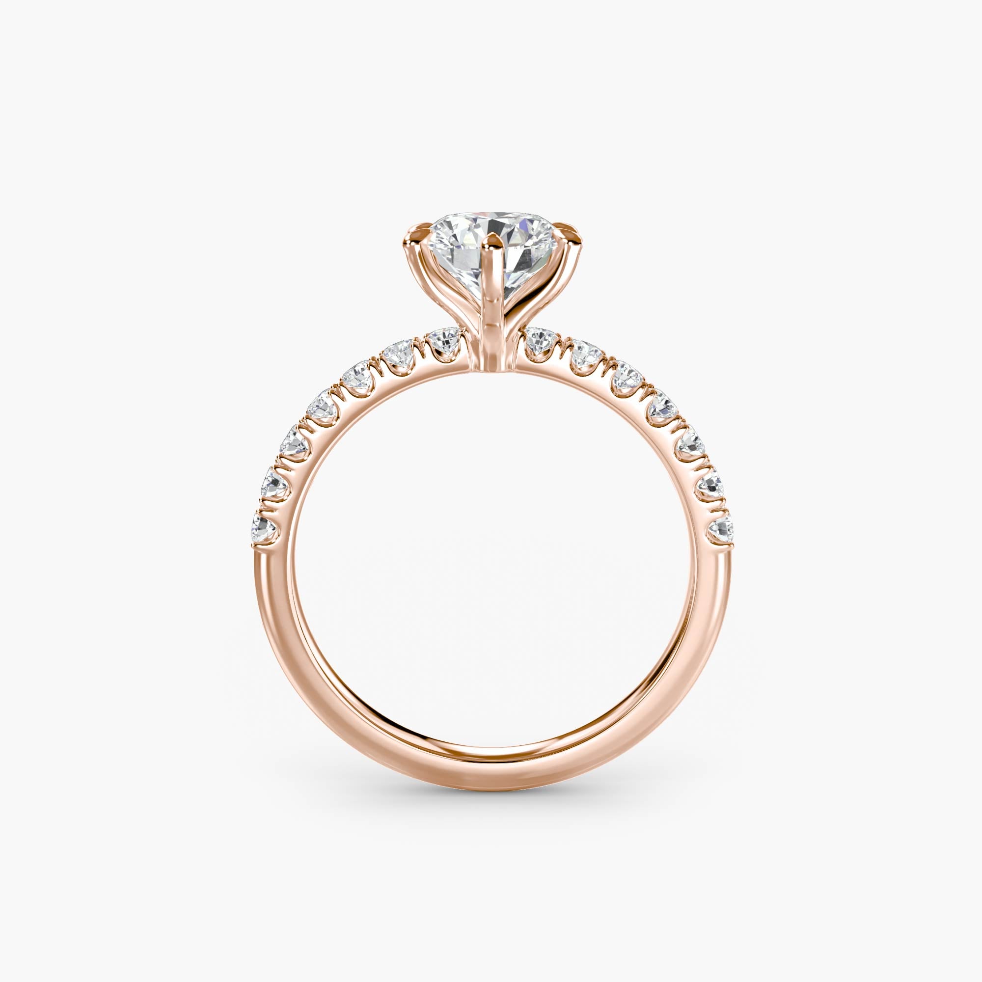 Bianca Solitaire Diamond Ring with Side Stones