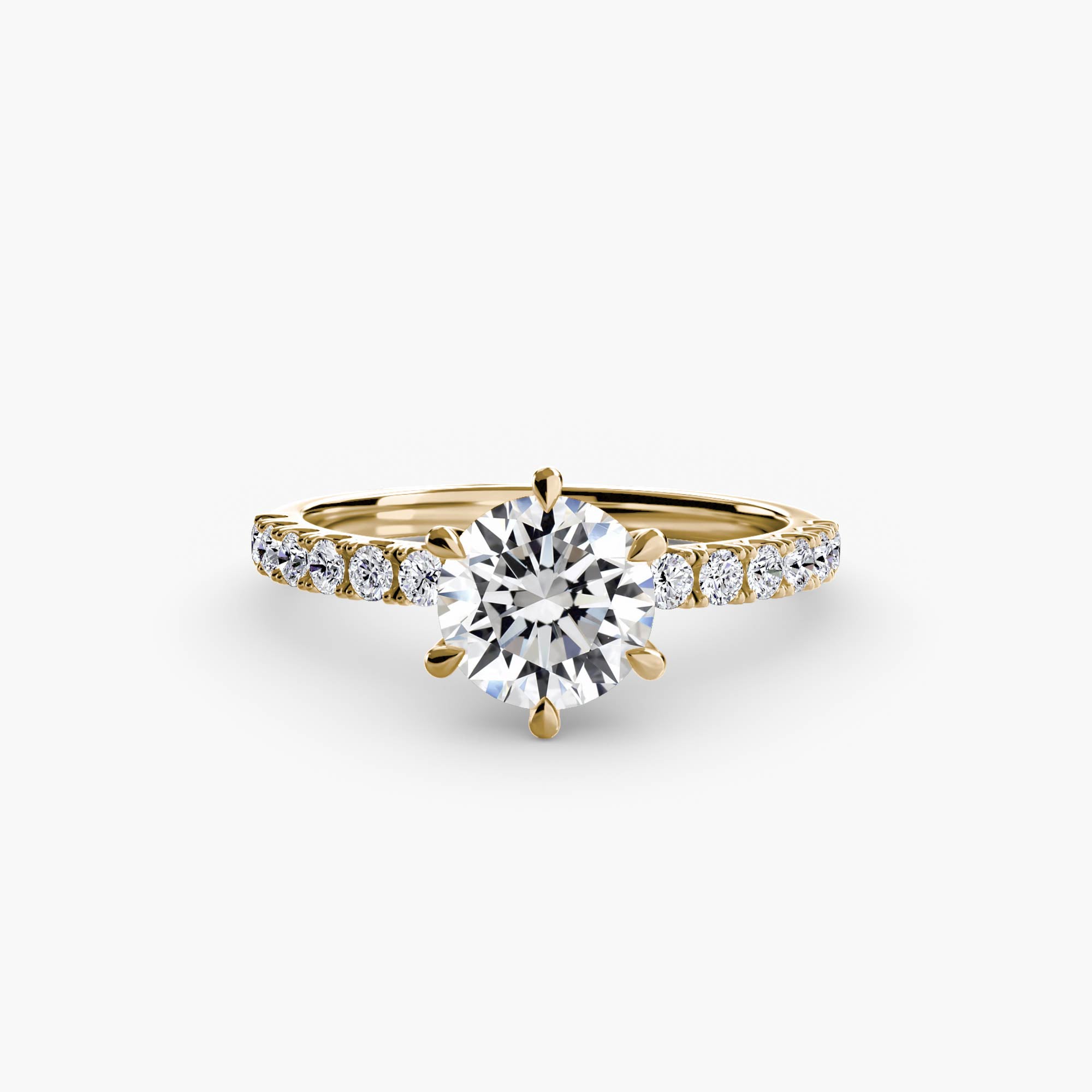 Bianca Solitaire Diamond Ring with Side Stones