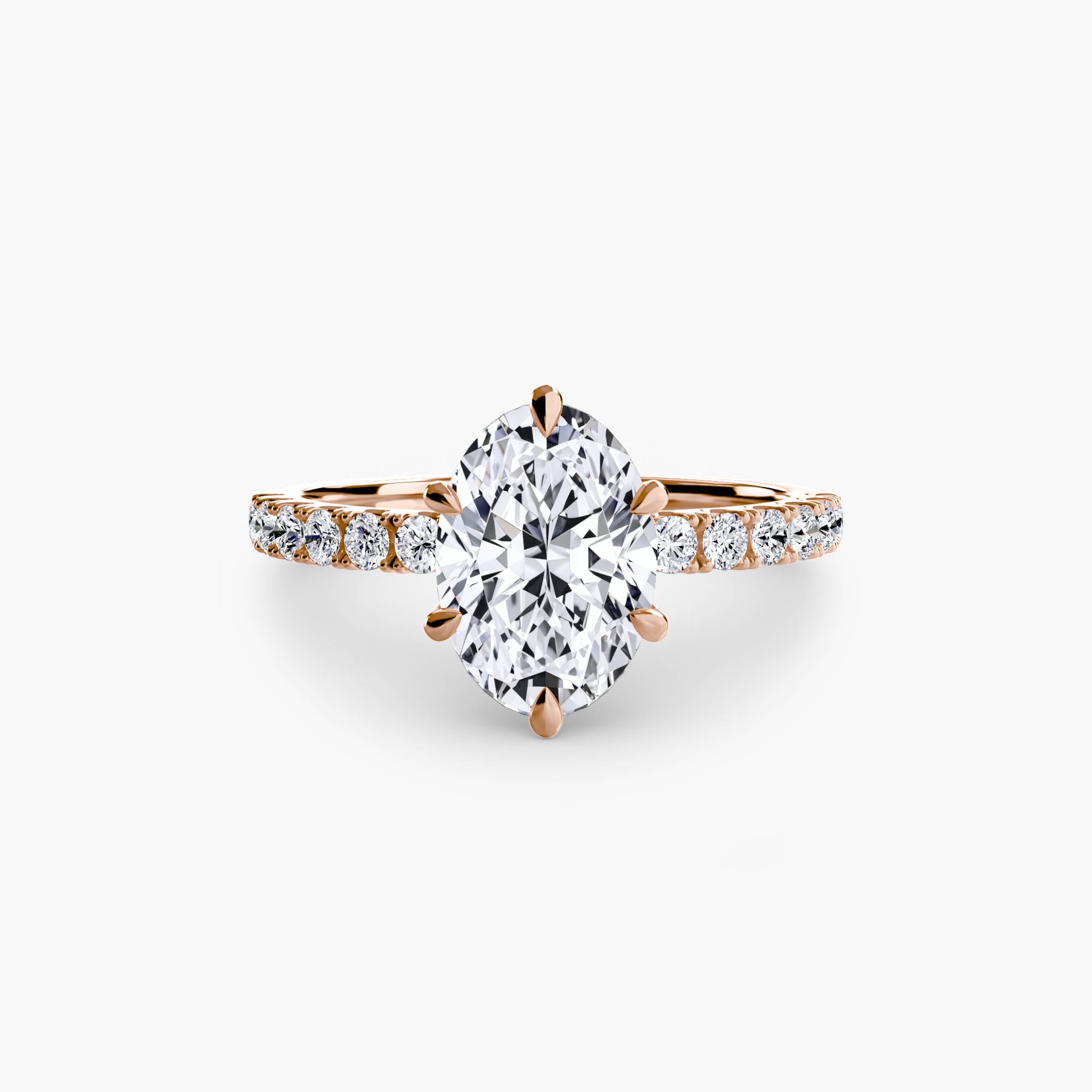 Bianca Solitaire Diamond Ring with Side Stones