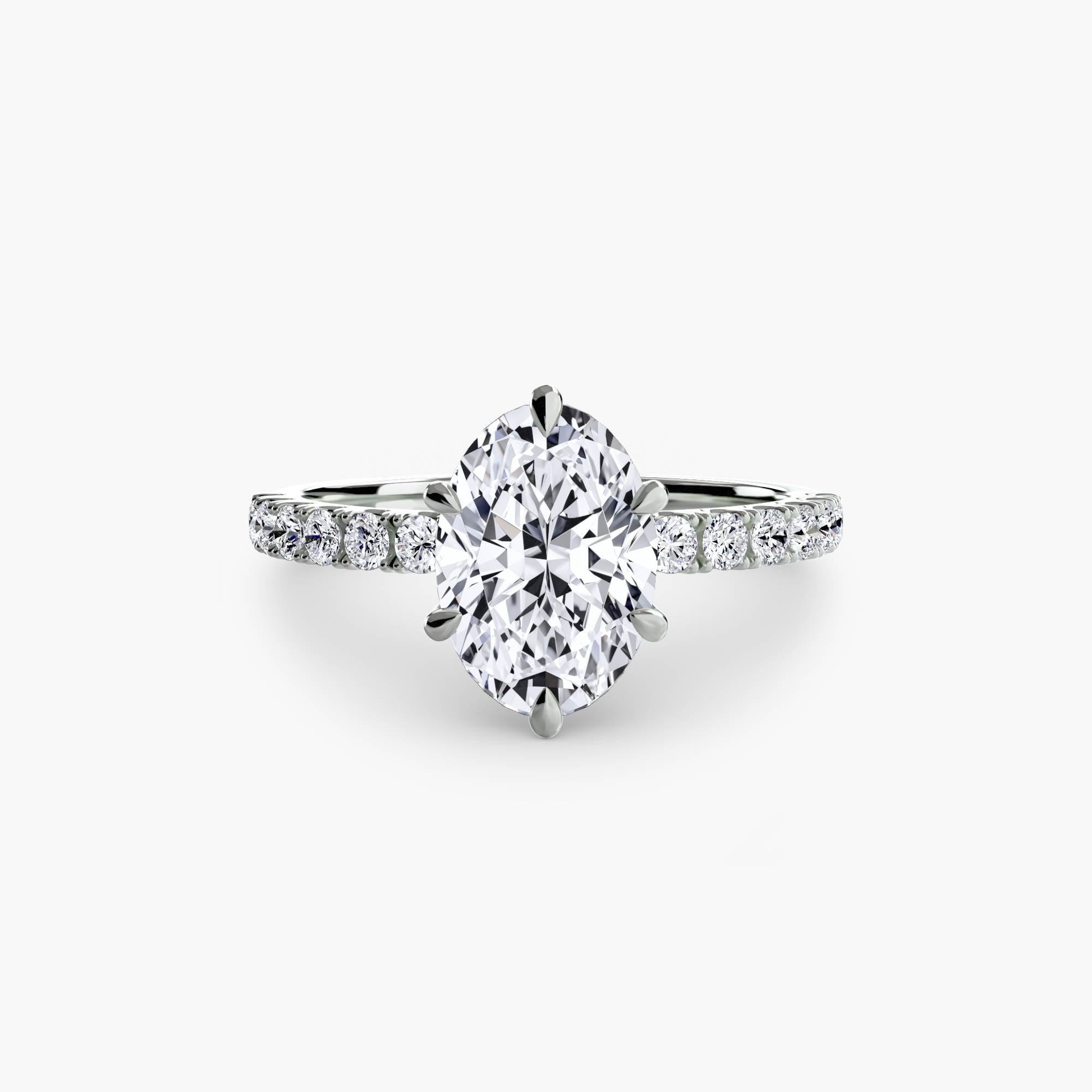 Bianca Solitaire Diamond Ring with Side Stones