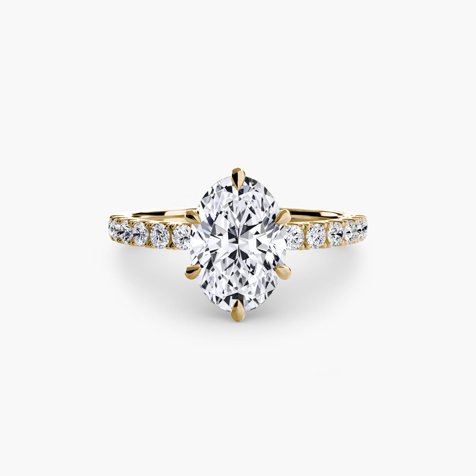 Bianca Solitaire Diamond Ring with Side Stones