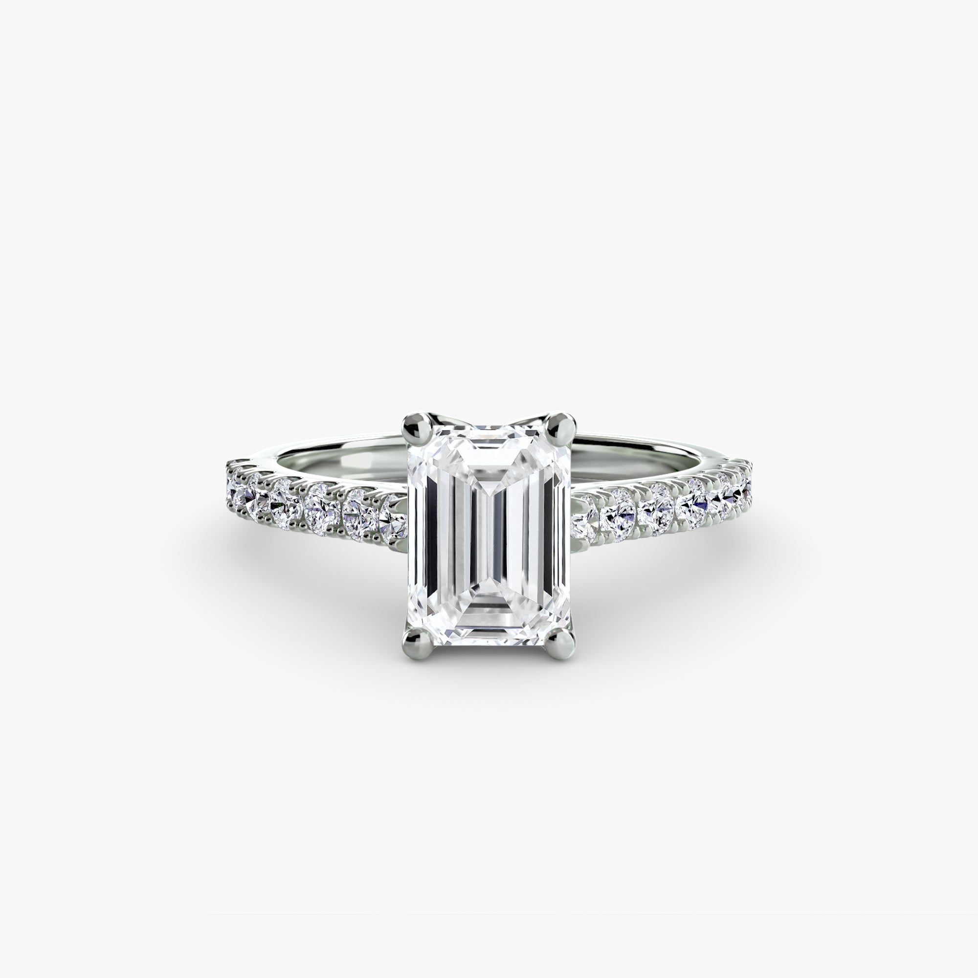 Gabriella Solitaire Diamond Ring with Side Stones