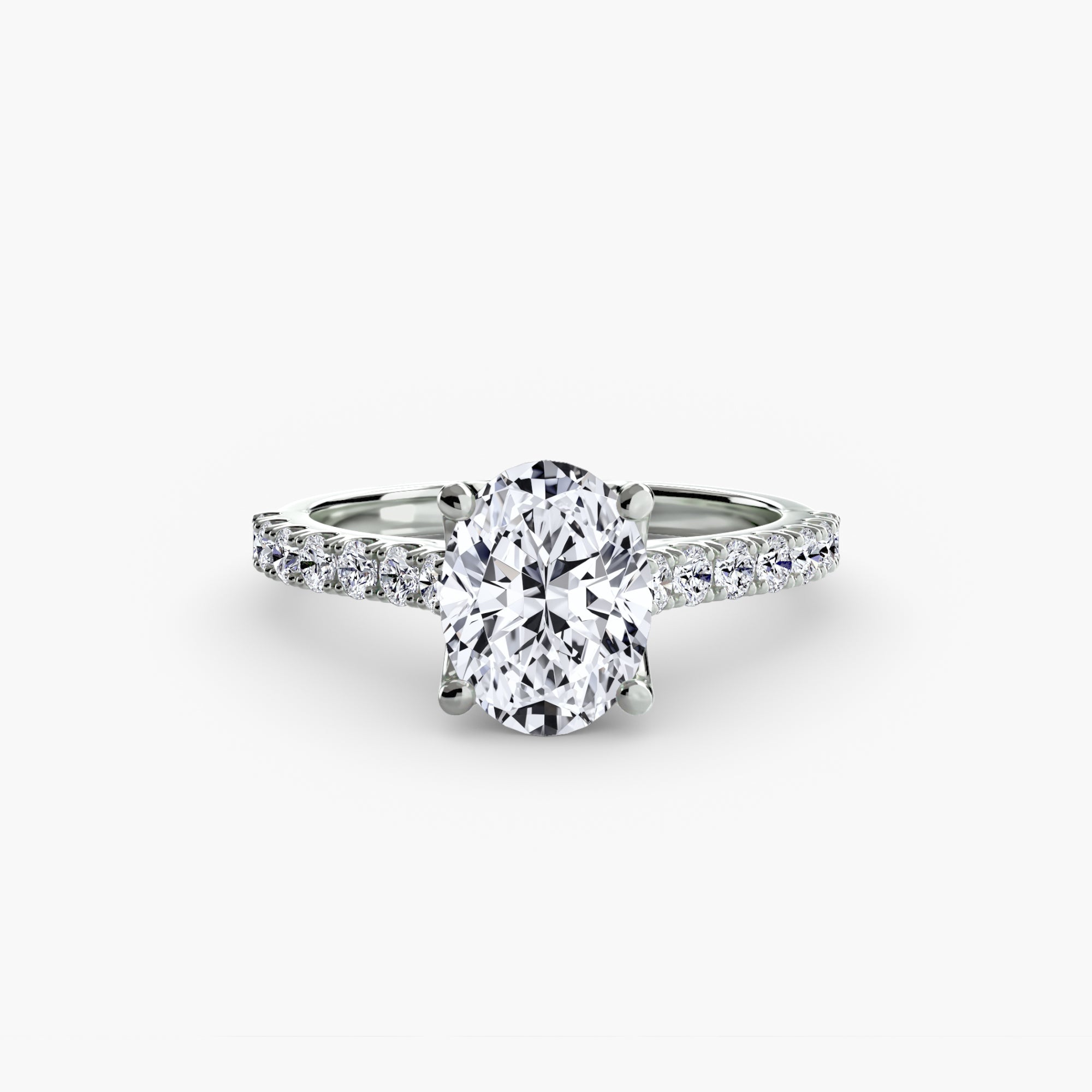 Gabriella Solitaire Diamond Ring with Side Stones
