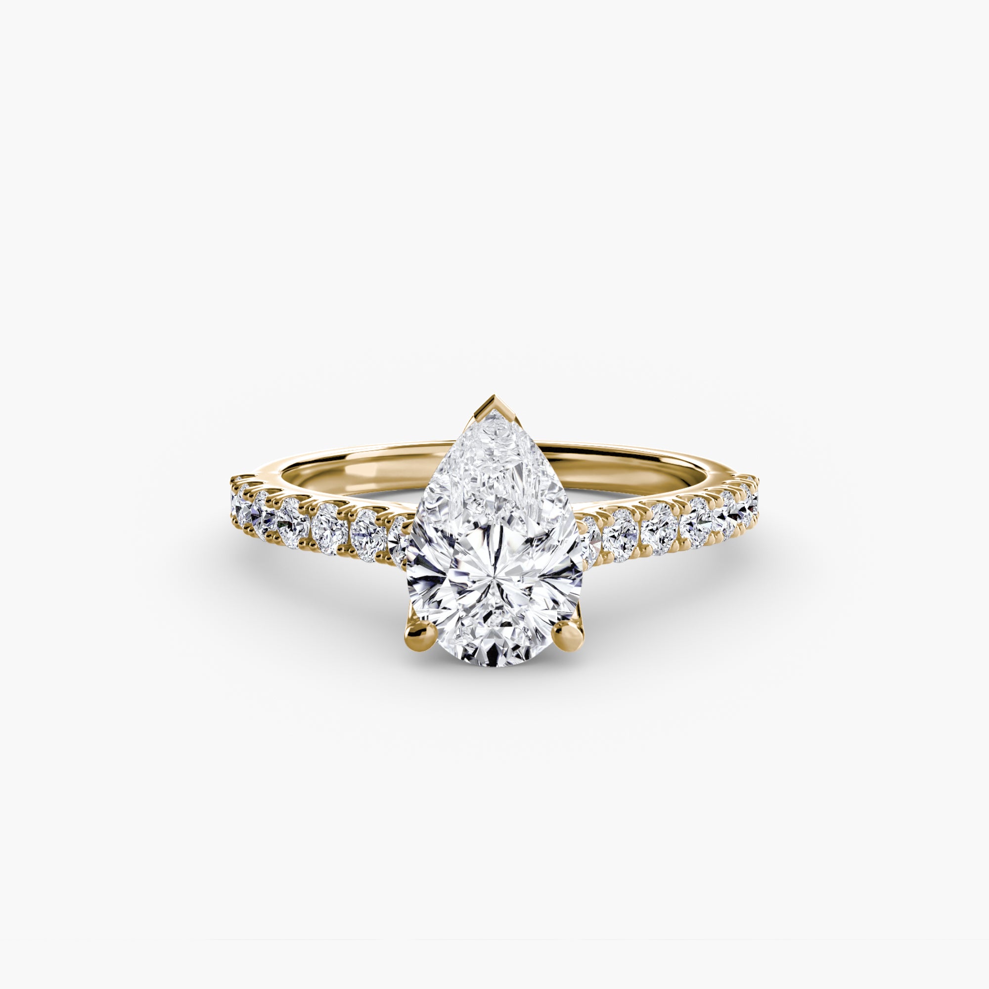 Gabriella Solitaire Diamond Ring with Side Stones