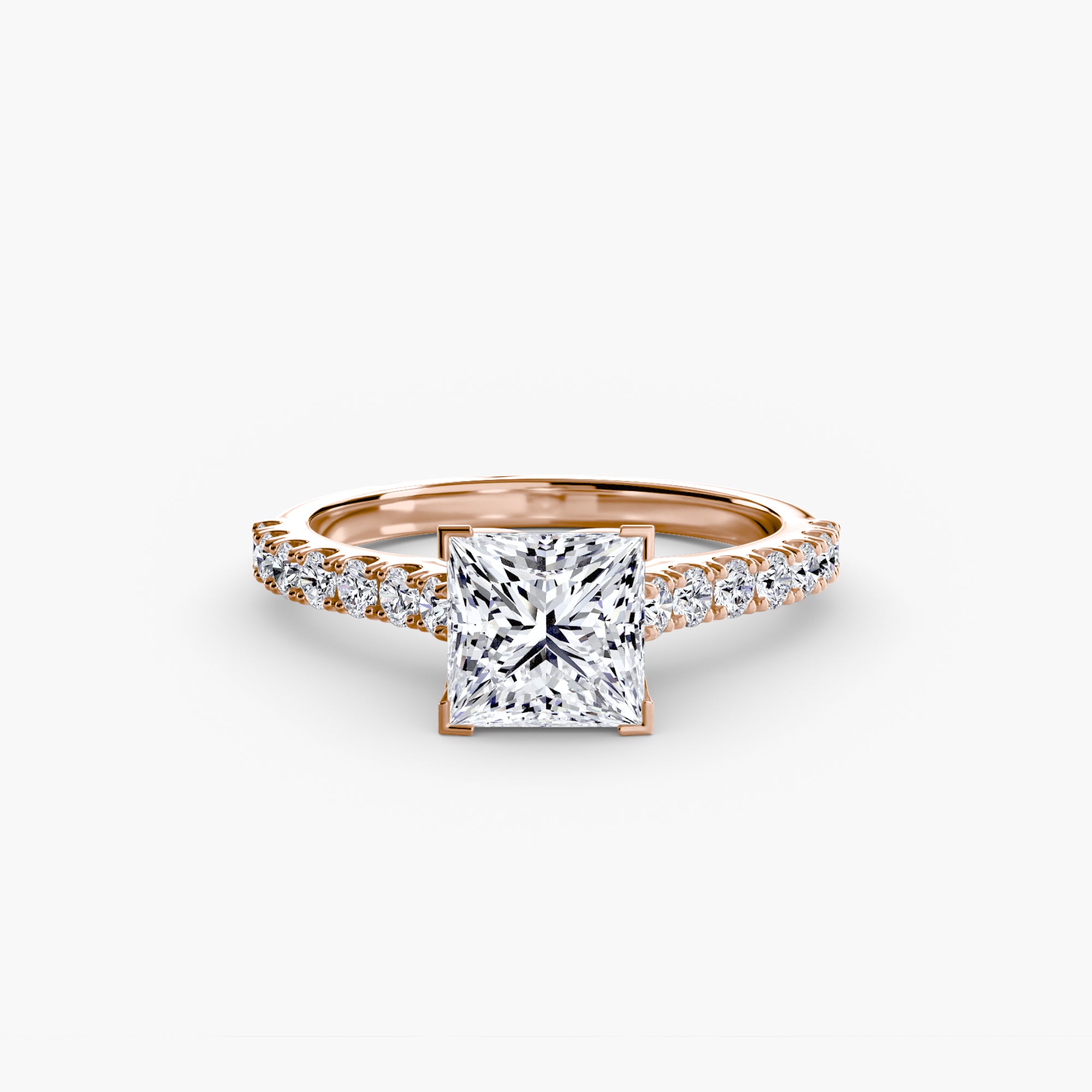 Gabriella Solitaire Diamond Ring with Side Stones
