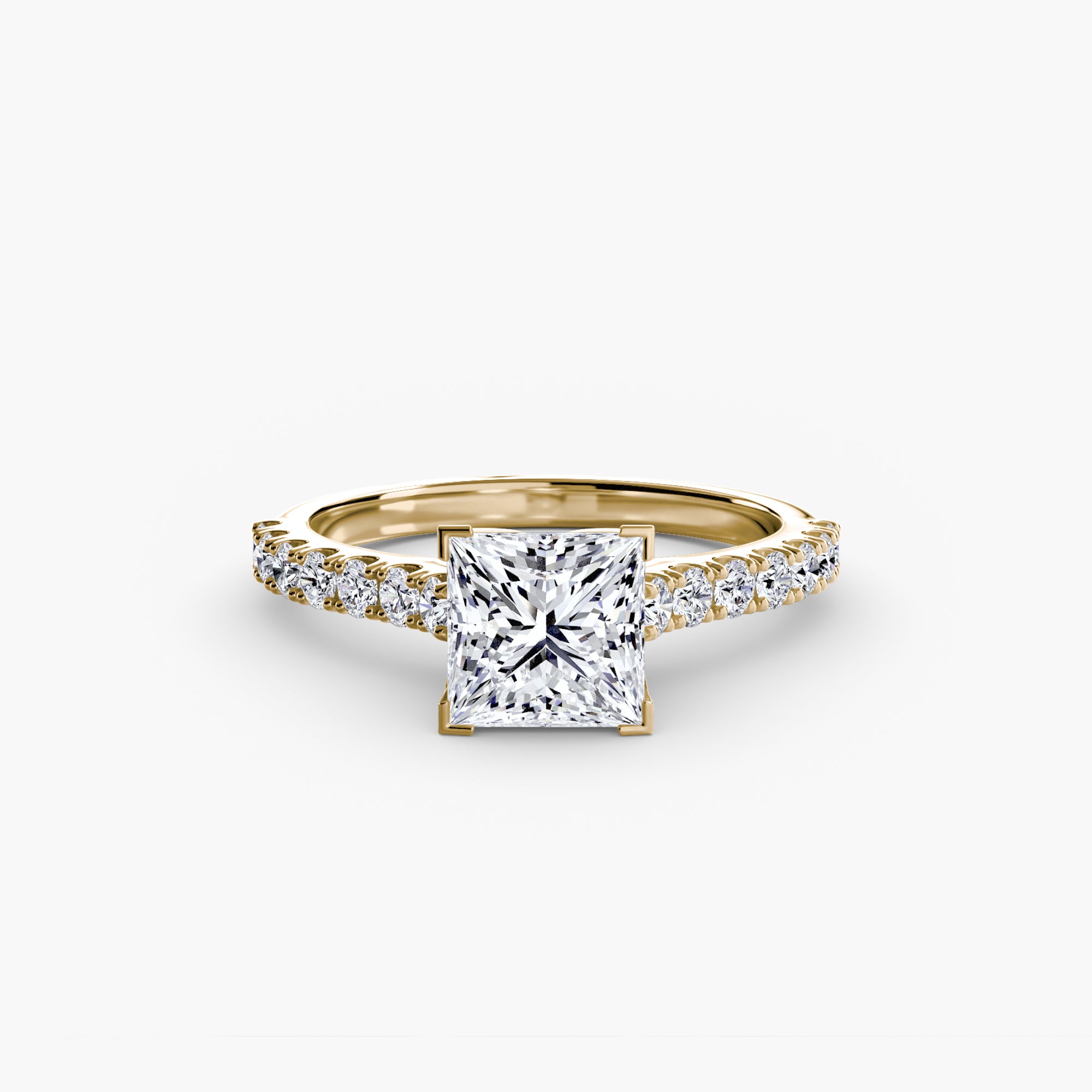 Gabriella Solitaire Diamond Ring with Side Stones