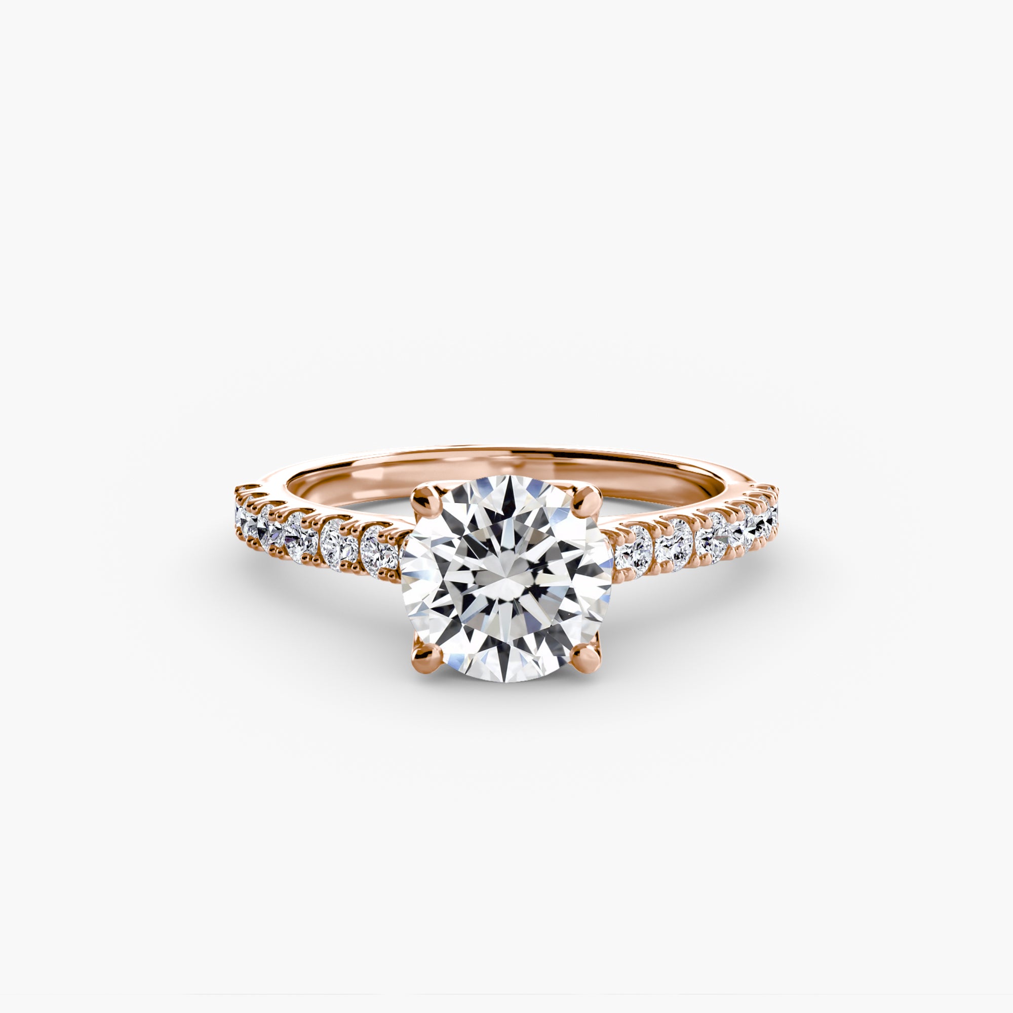 Gabriella Solitaire Diamond Ring with Side Stones