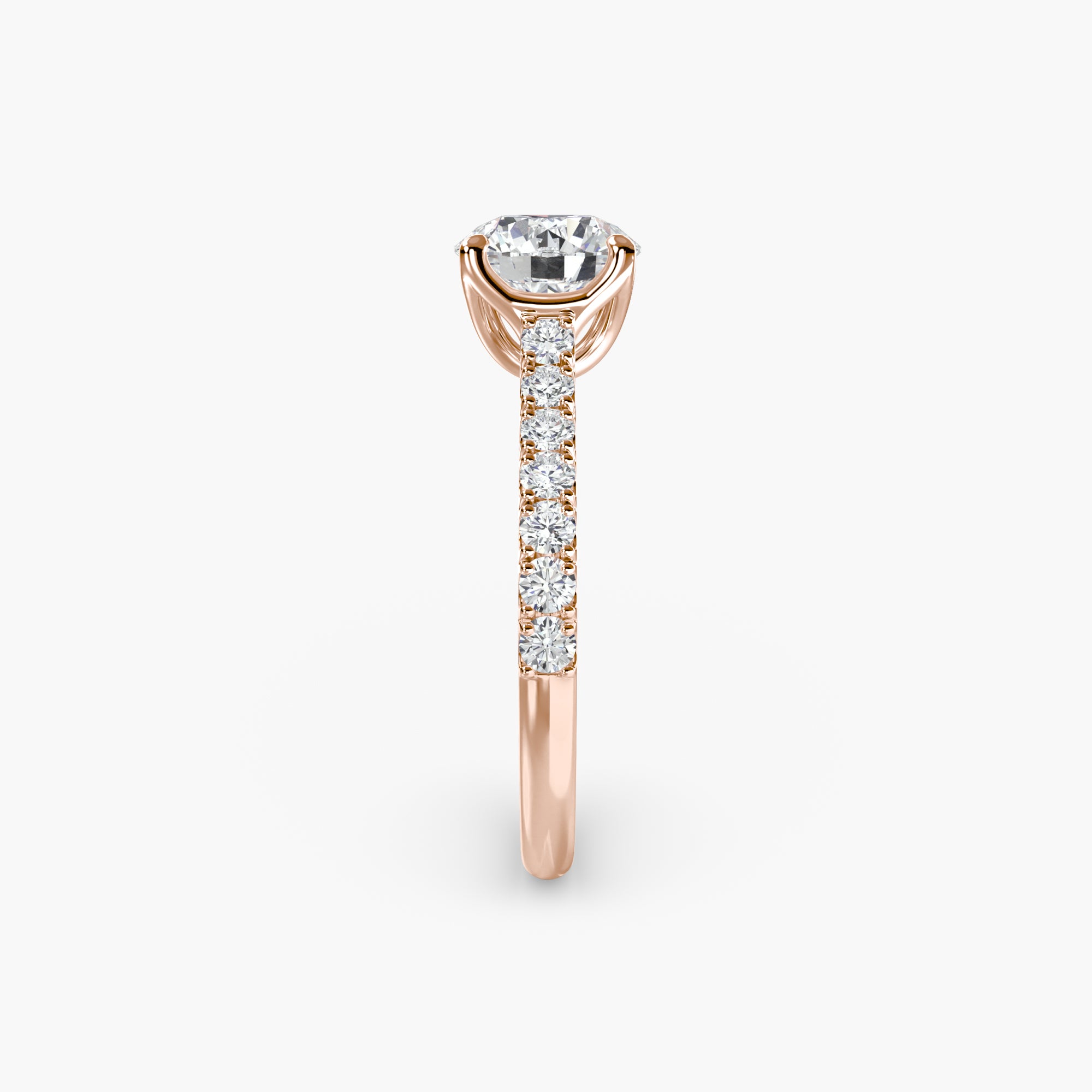 Gabriella Solitaire Diamond Ring with Side Stones