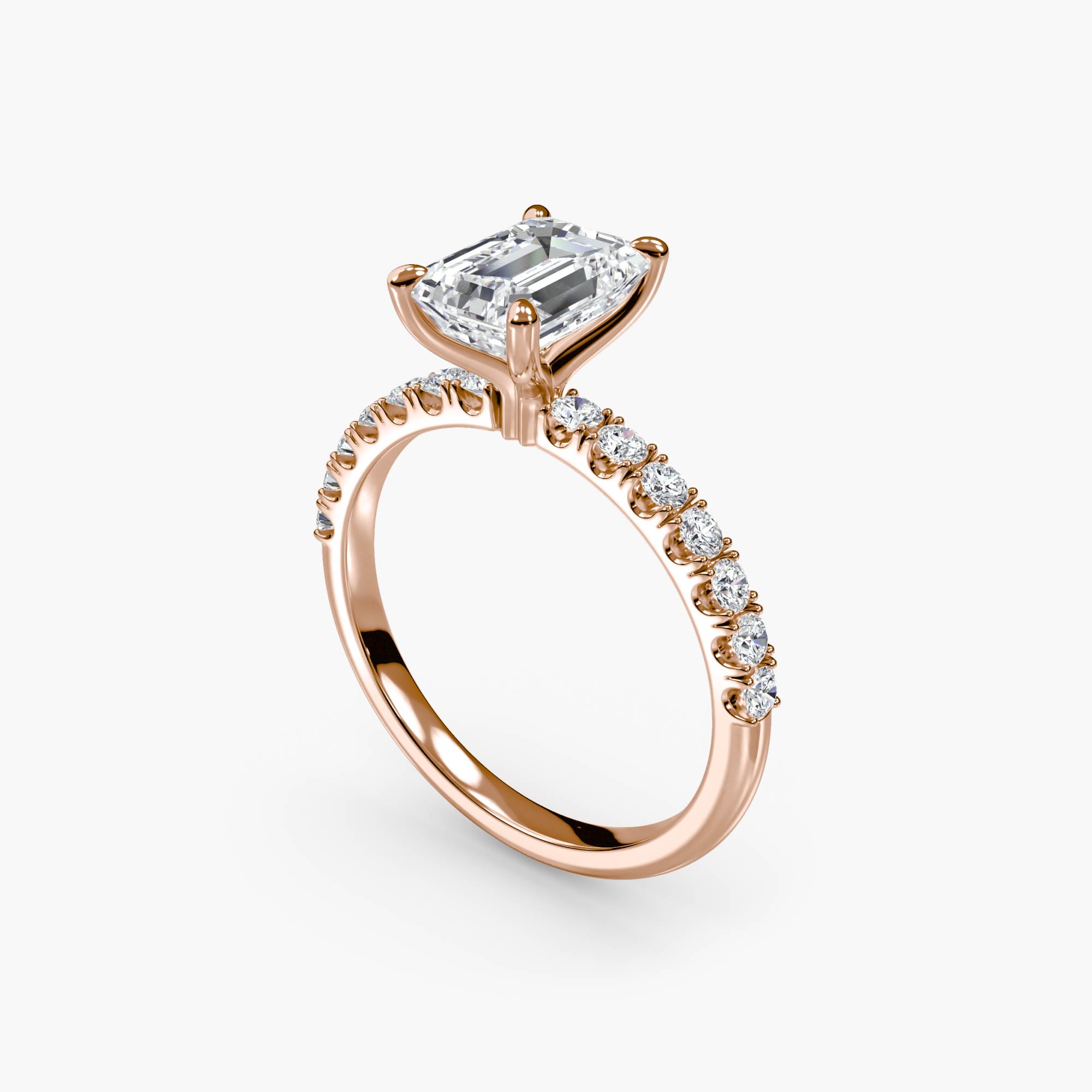 Jacqueline Solitaire Diamond Ring with Side Stones