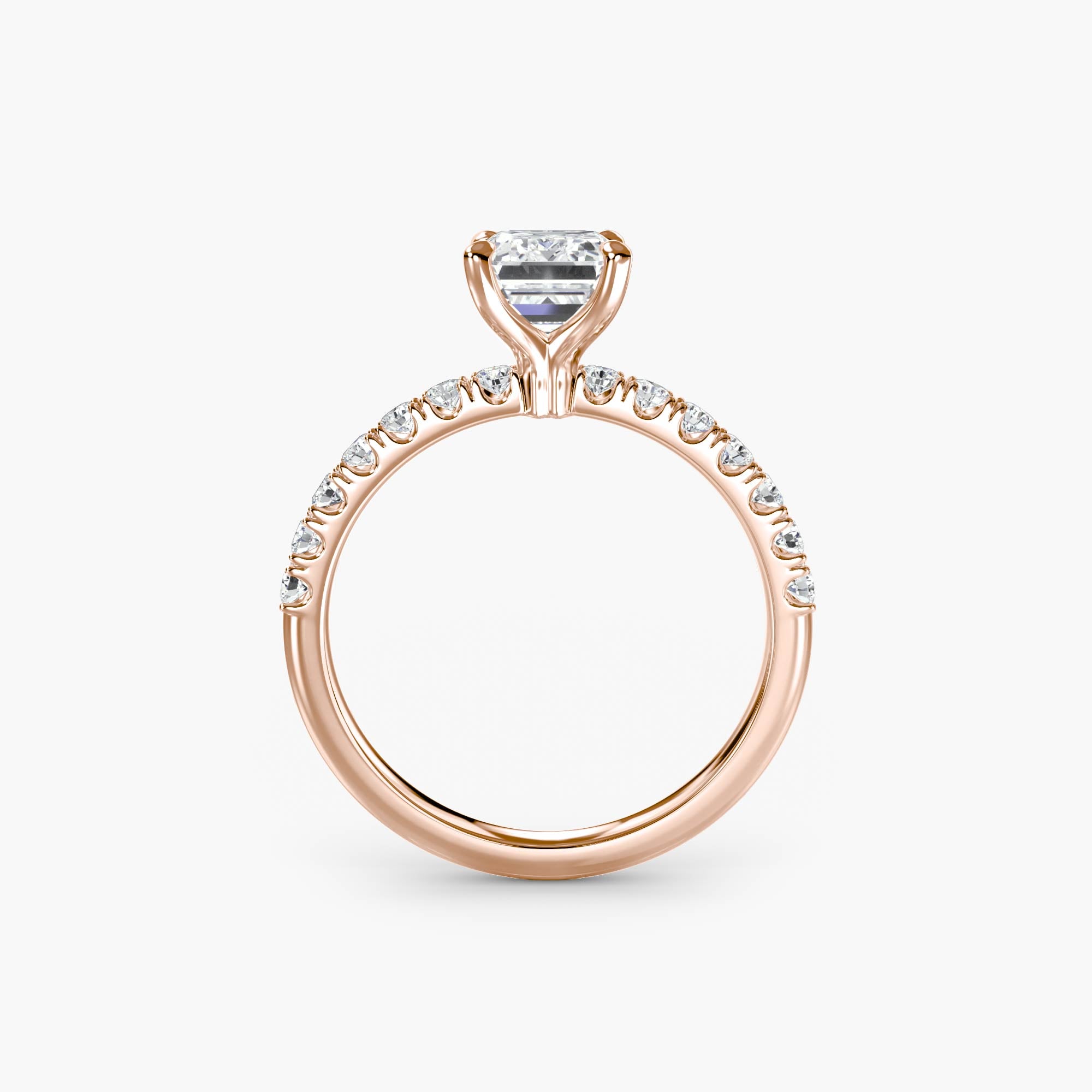 Jacqueline Solitaire Diamond Ring with Side Stones