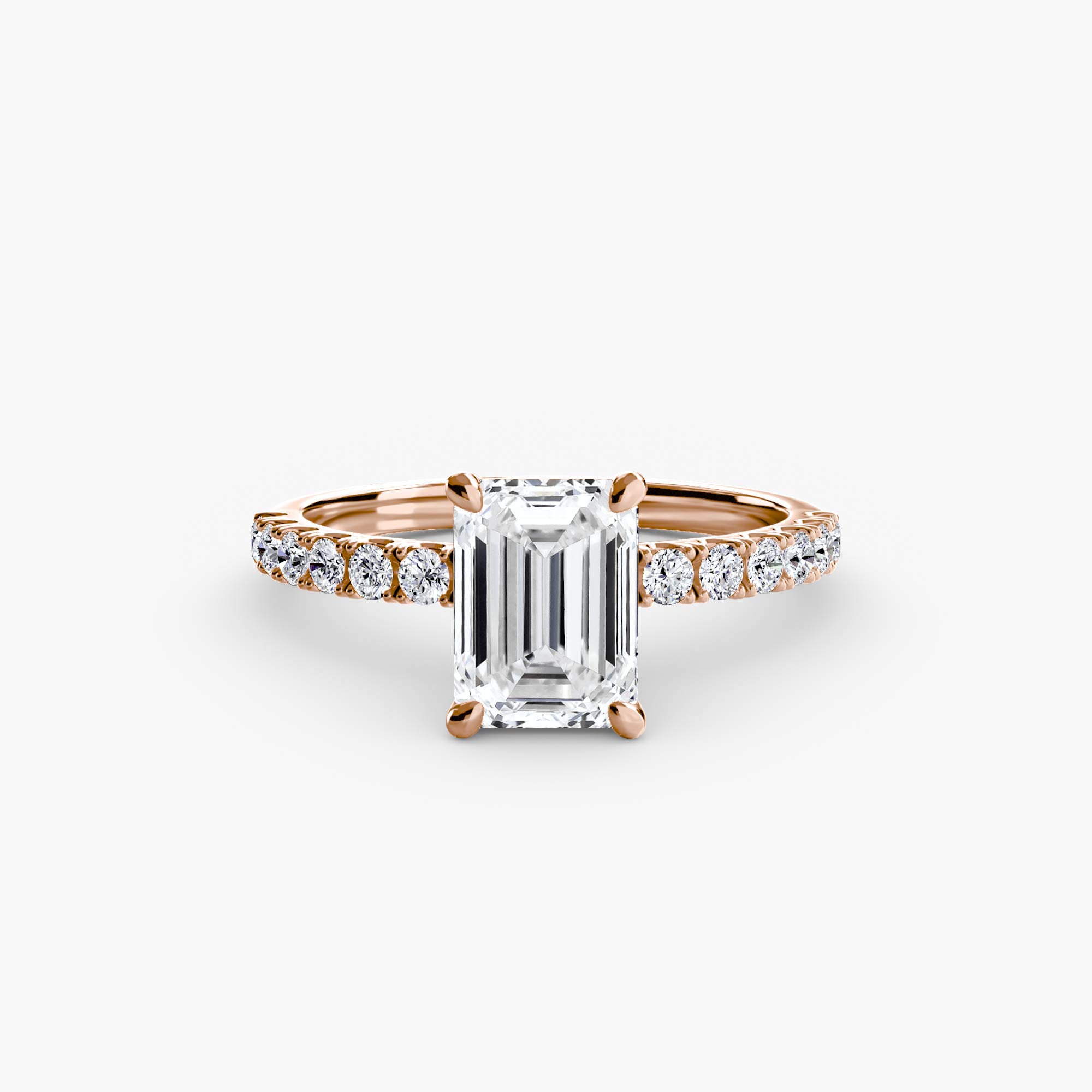 Jacqueline Solitaire Diamond Ring with Side Stones