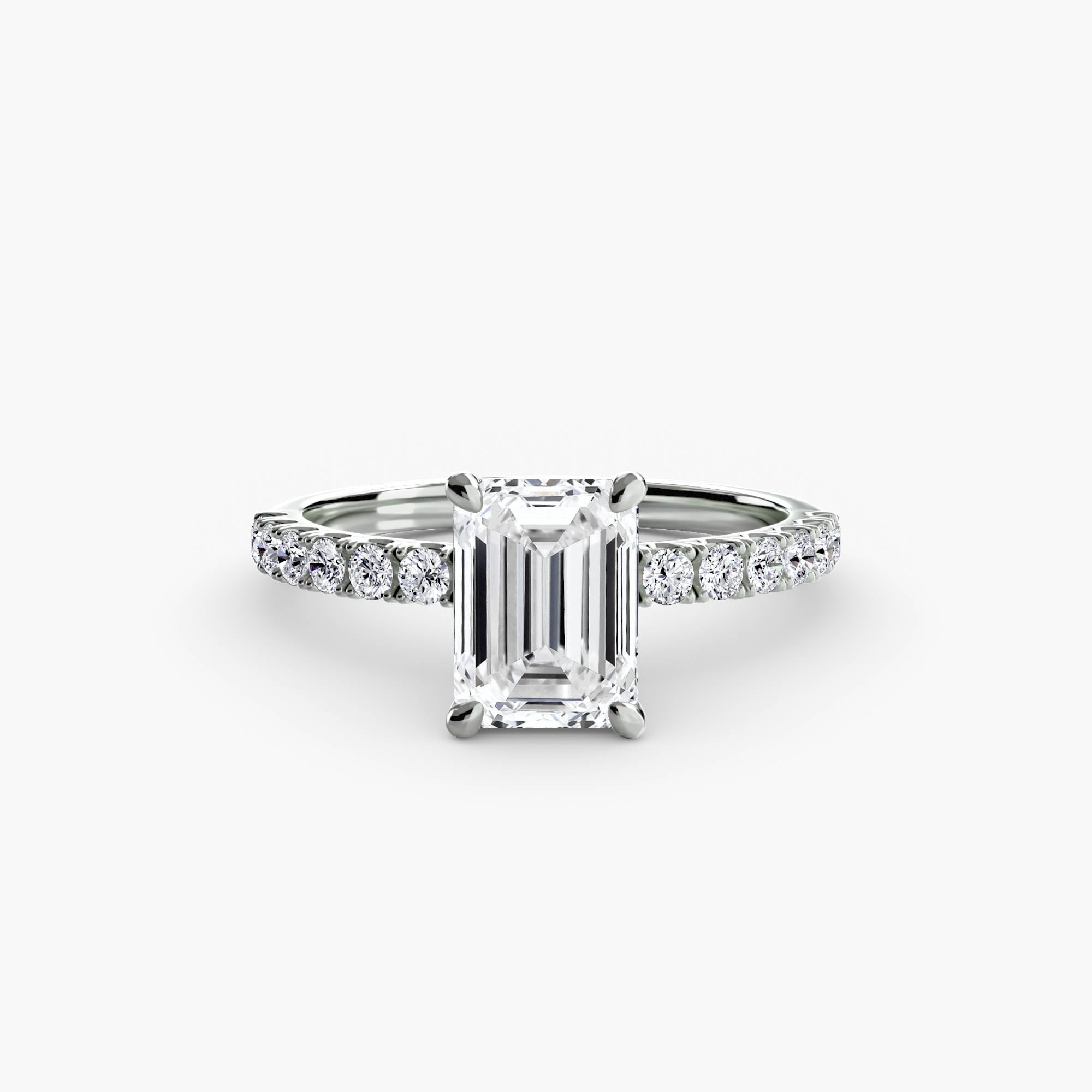 Jacqueline Solitaire Diamond Ring with Side Stones