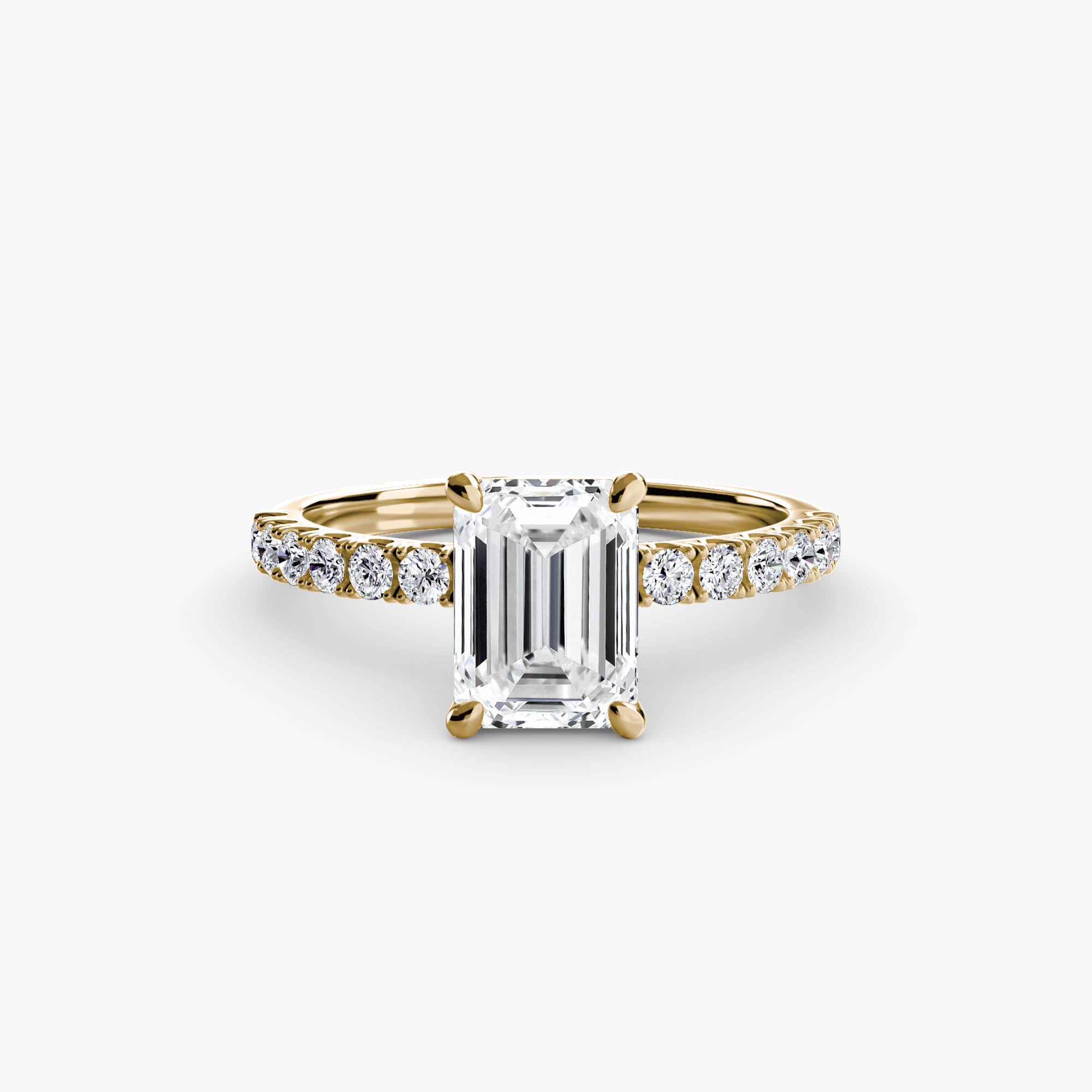 Jacqueline Solitaire Diamond Ring with Side Stones