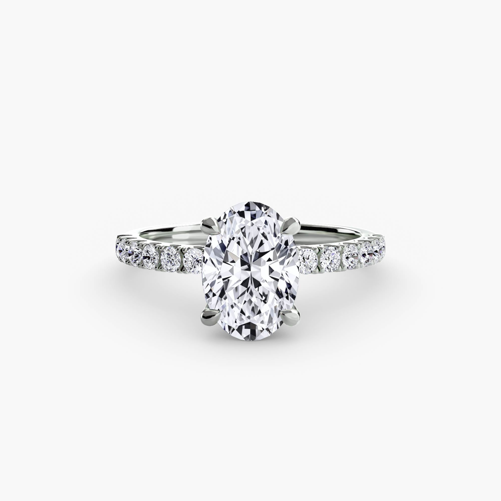 Jacqueline Solitaire Diamond Ring with Side Stones
