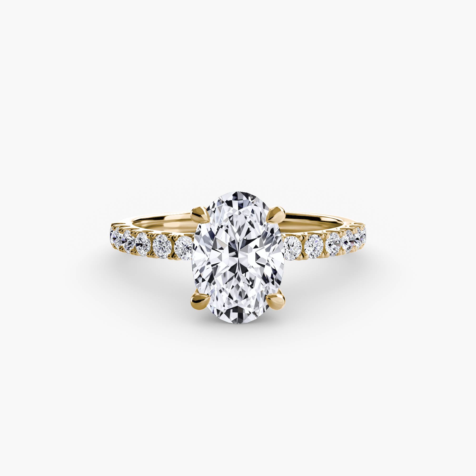 Jacqueline Solitaire Diamond Ring with Side Stones
