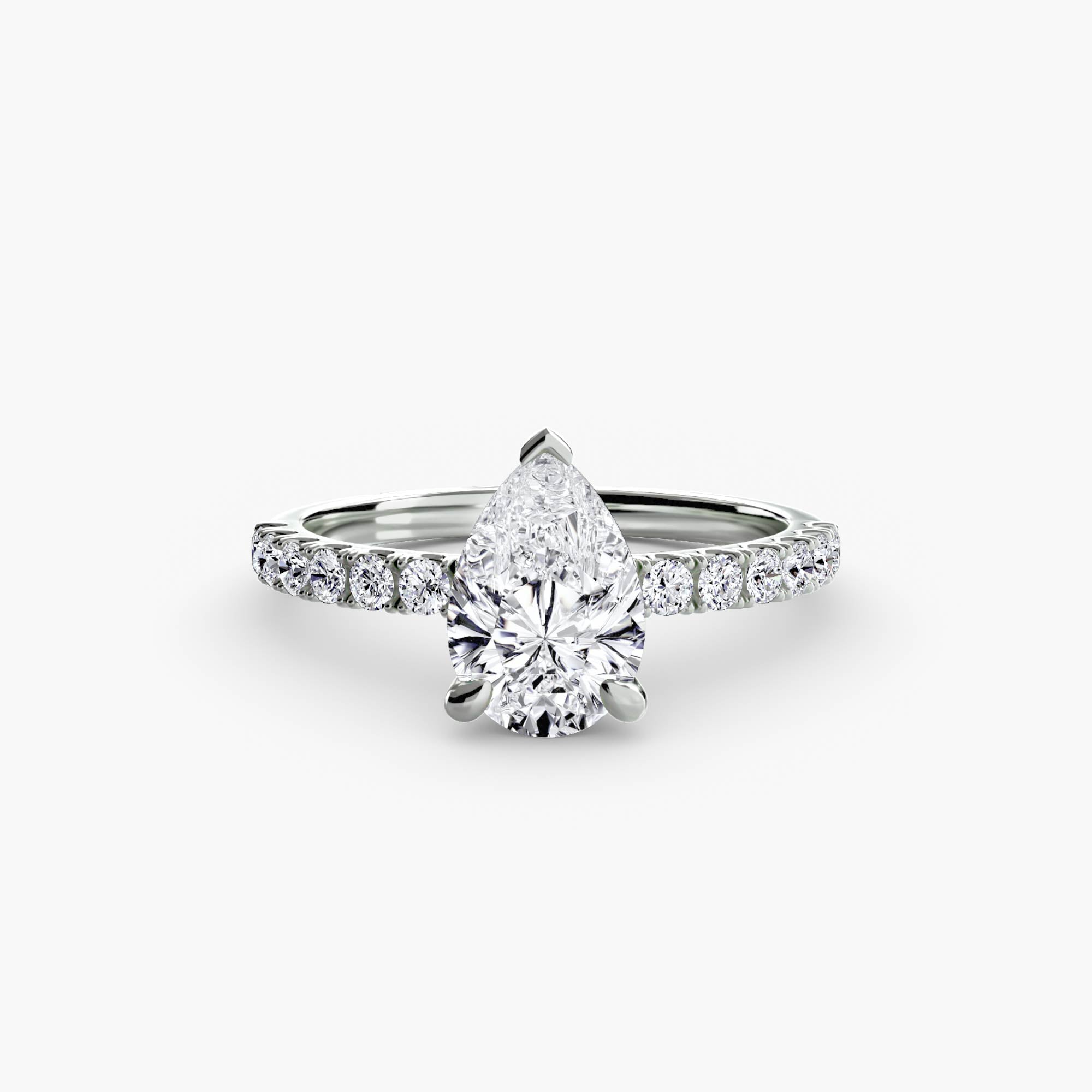 Jacqueline Solitaire Diamond Ring with Side Stones