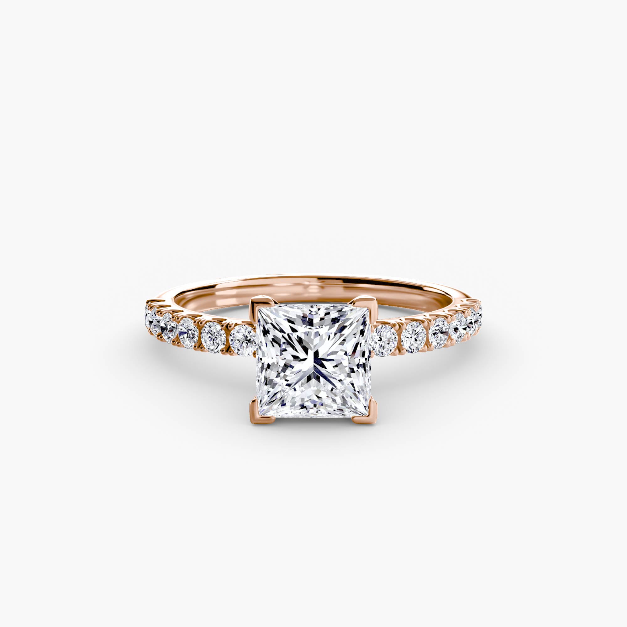 Jacqueline Solitaire Diamond Ring with Side Stones