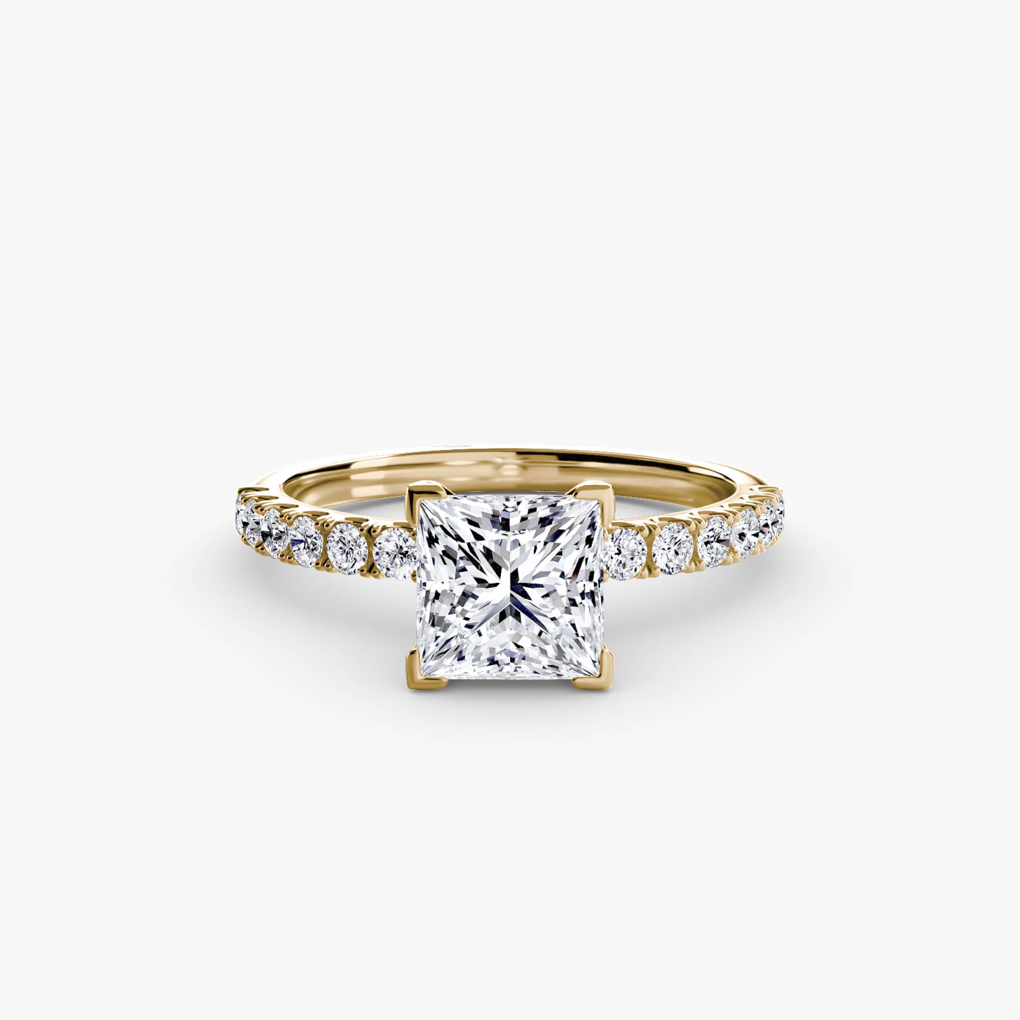 Jacqueline Solitaire Diamond Ring with Side Stones