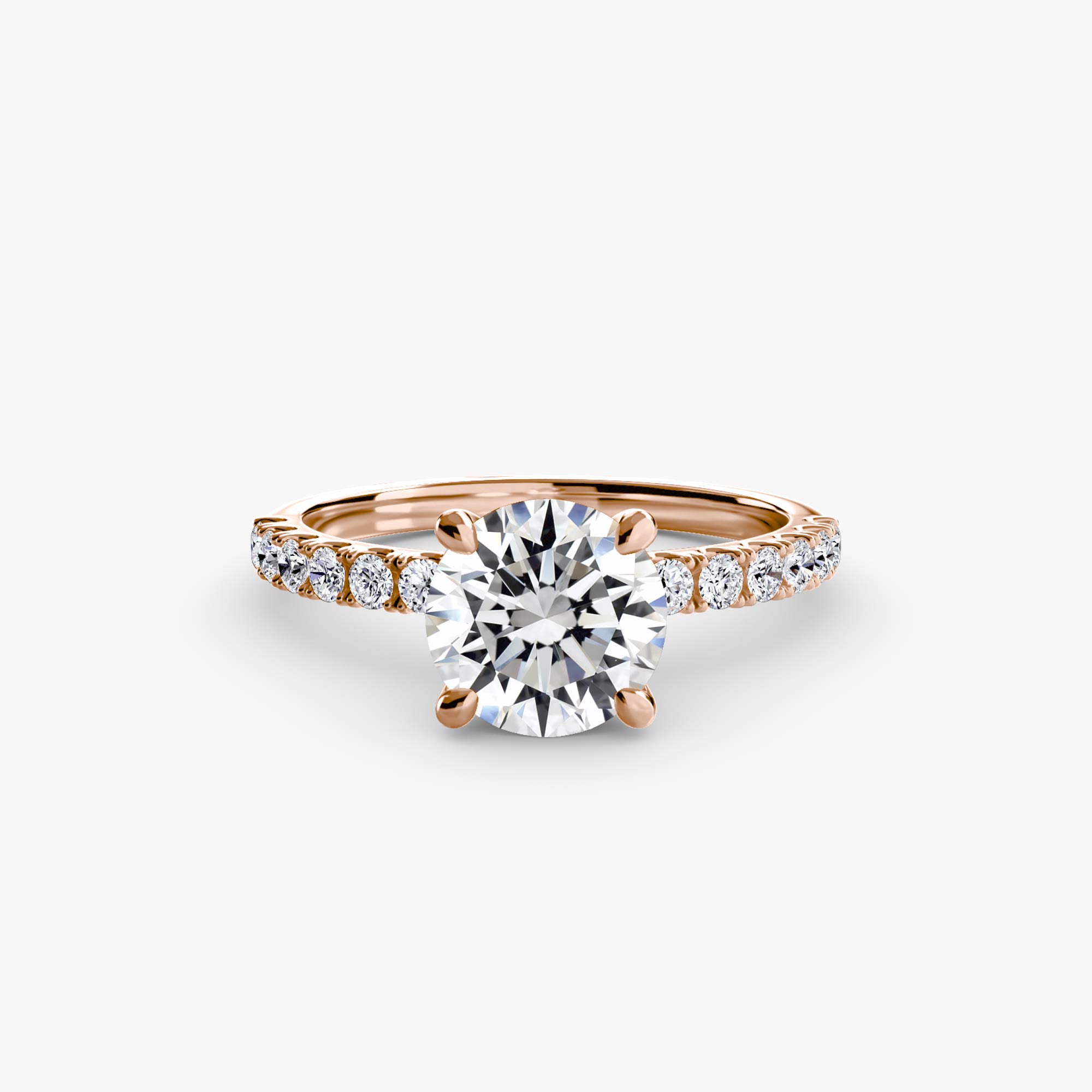 Jacqueline Solitaire Diamond Ring with Side Stones
