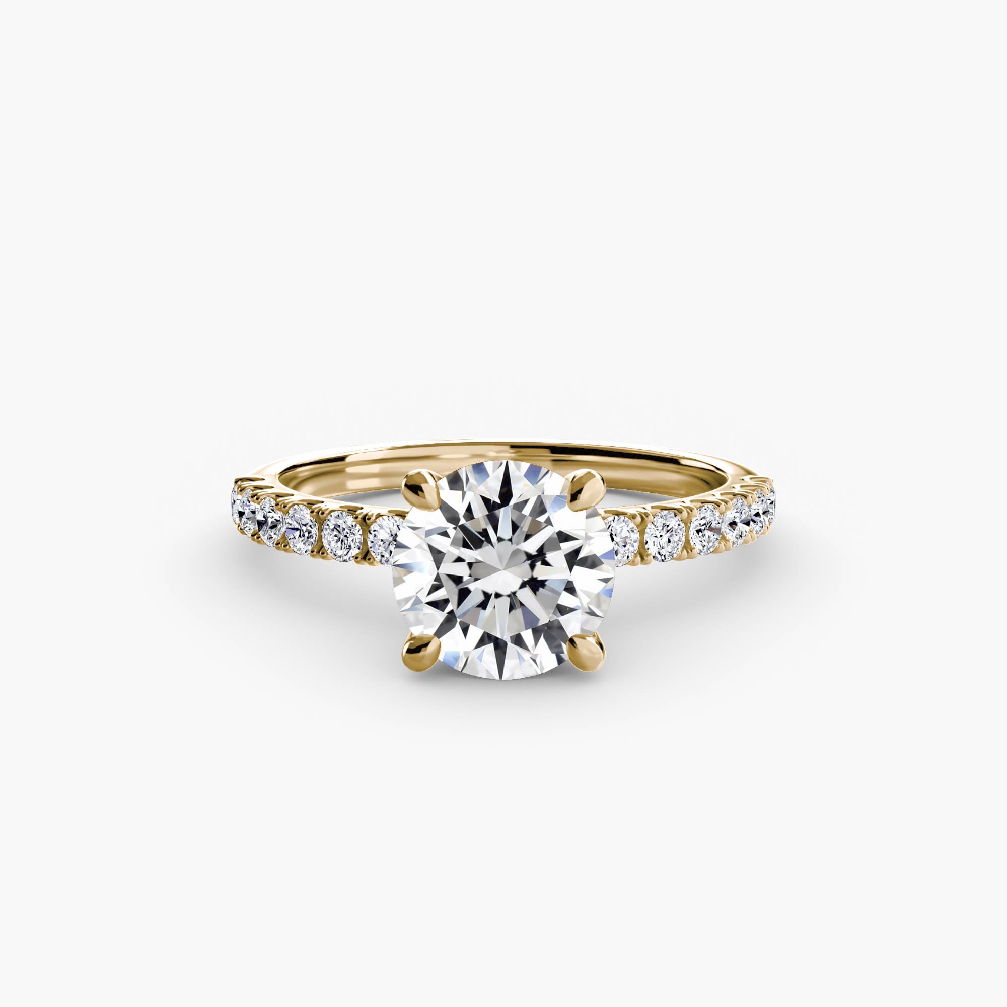 Jacqueline Solitaire Diamond Ring with Side Stones