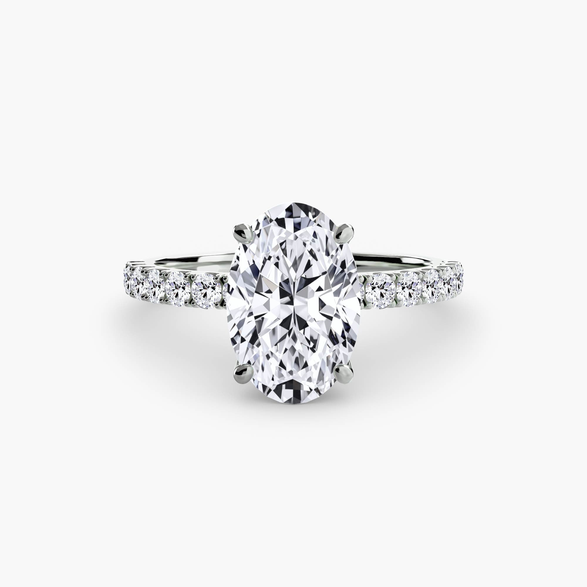 Emilia Solitaire Diamond Ring with Side Stones