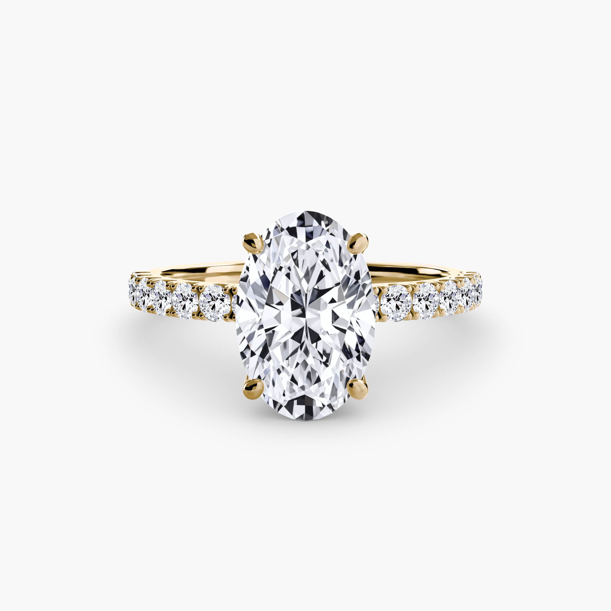 Emilia Solitaire Diamond Ring with Side Stones