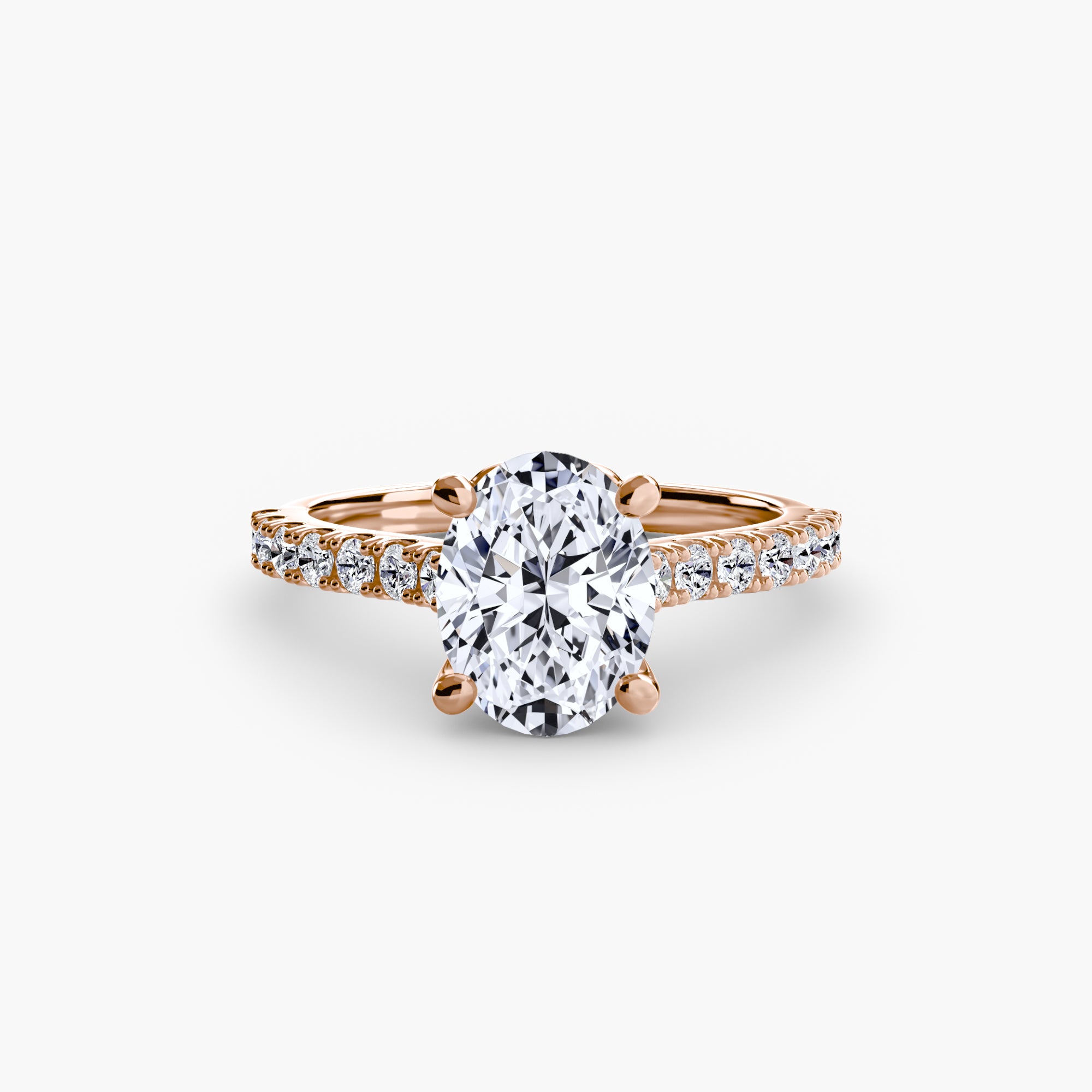 Adelina Solitaire Diamond Ring with Side Stones