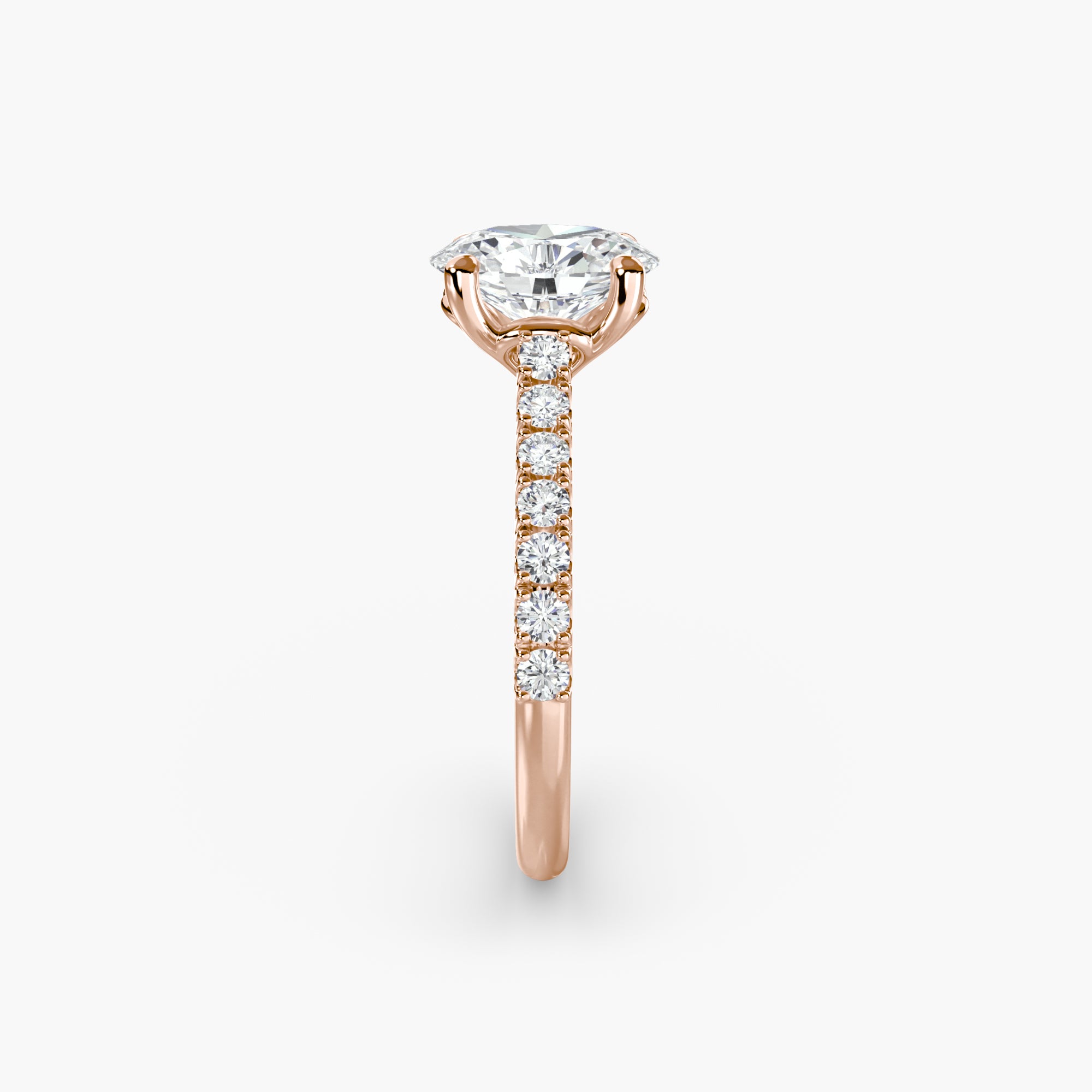 Adelina Solitaire Diamond Ring with Side Stones