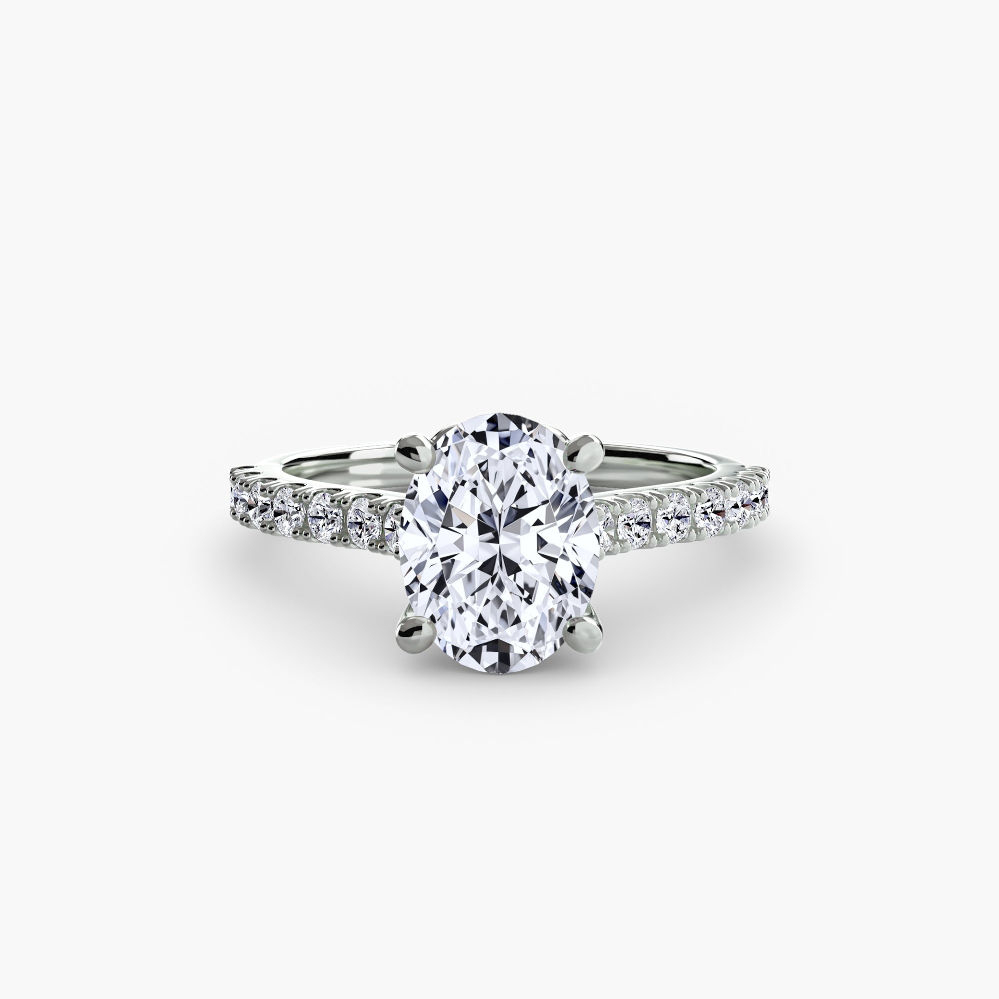 Adelina Solitaire Diamond Ring with Side Stones