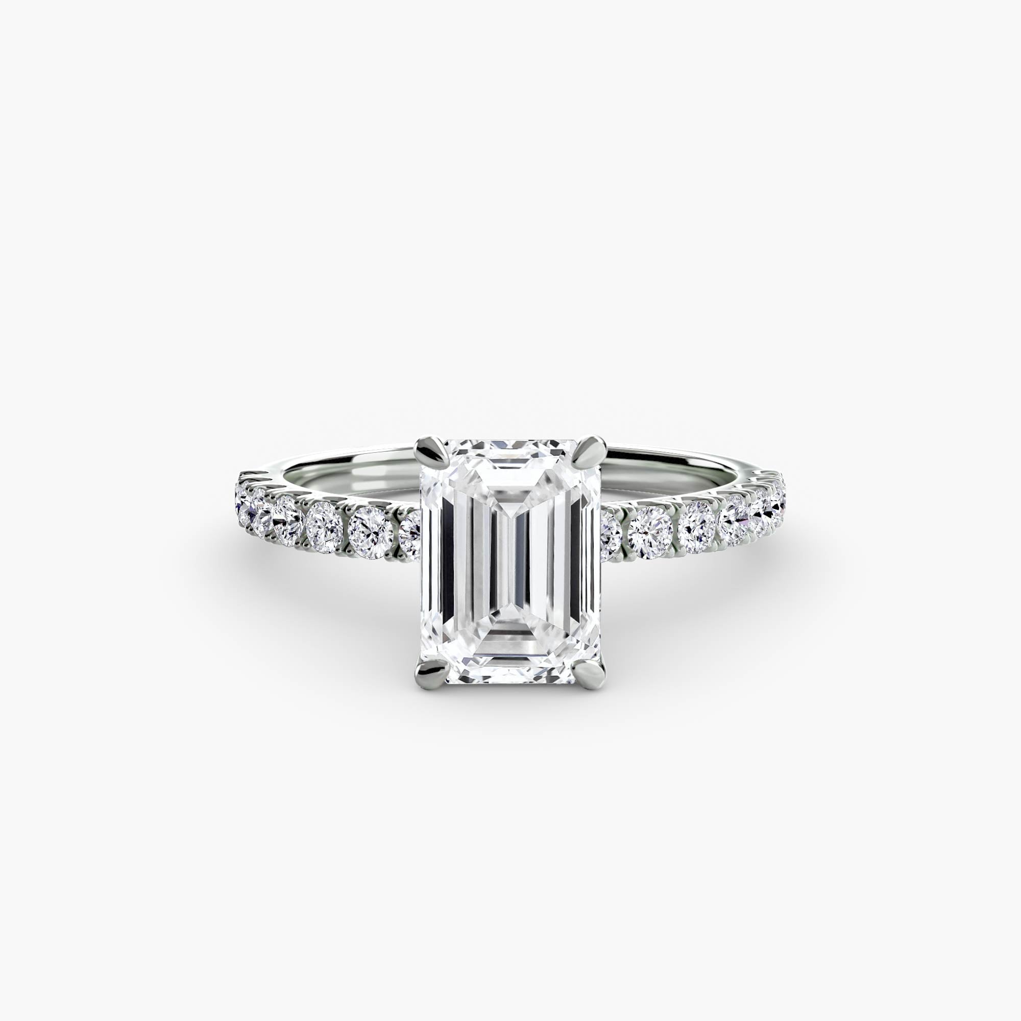 Emilia Solitaire Diamond Ring with Side Stones