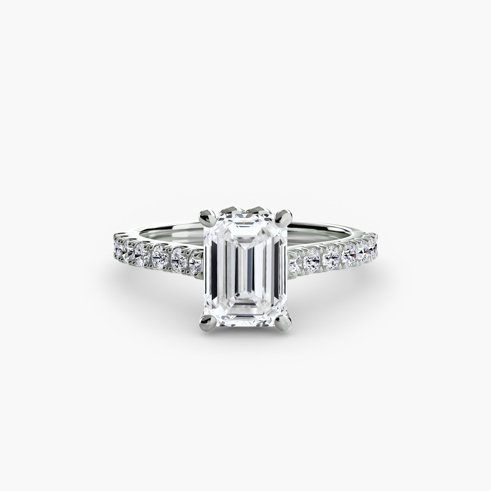 Adelina Solitaire Diamond Ring with Side Stones