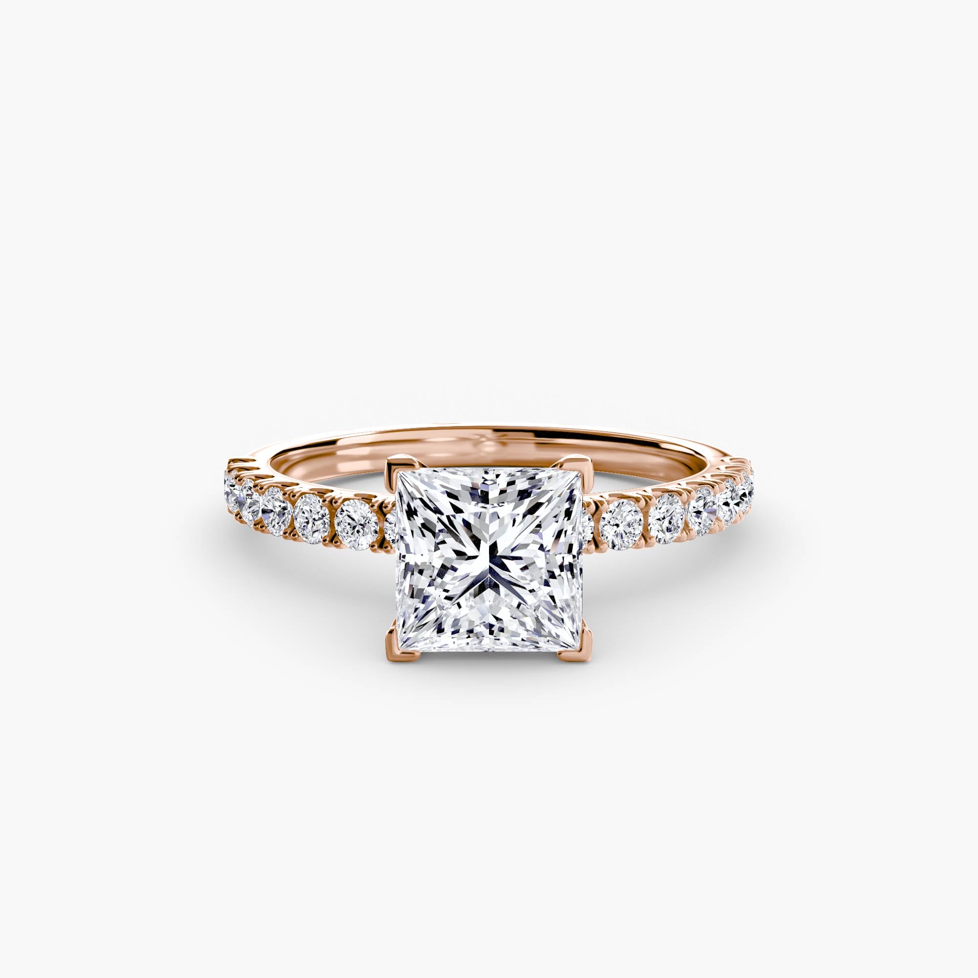 Emilia Solitaire Diamond Ring with Side Stones