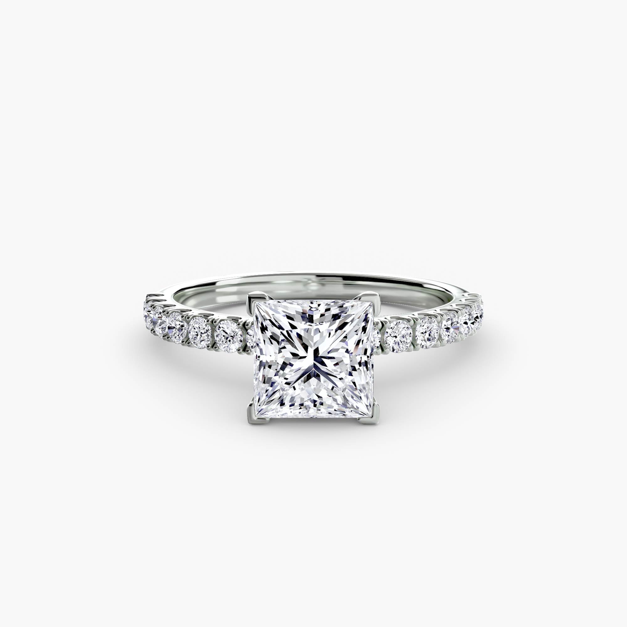 Emilia Solitaire Diamond Ring with Side Stones