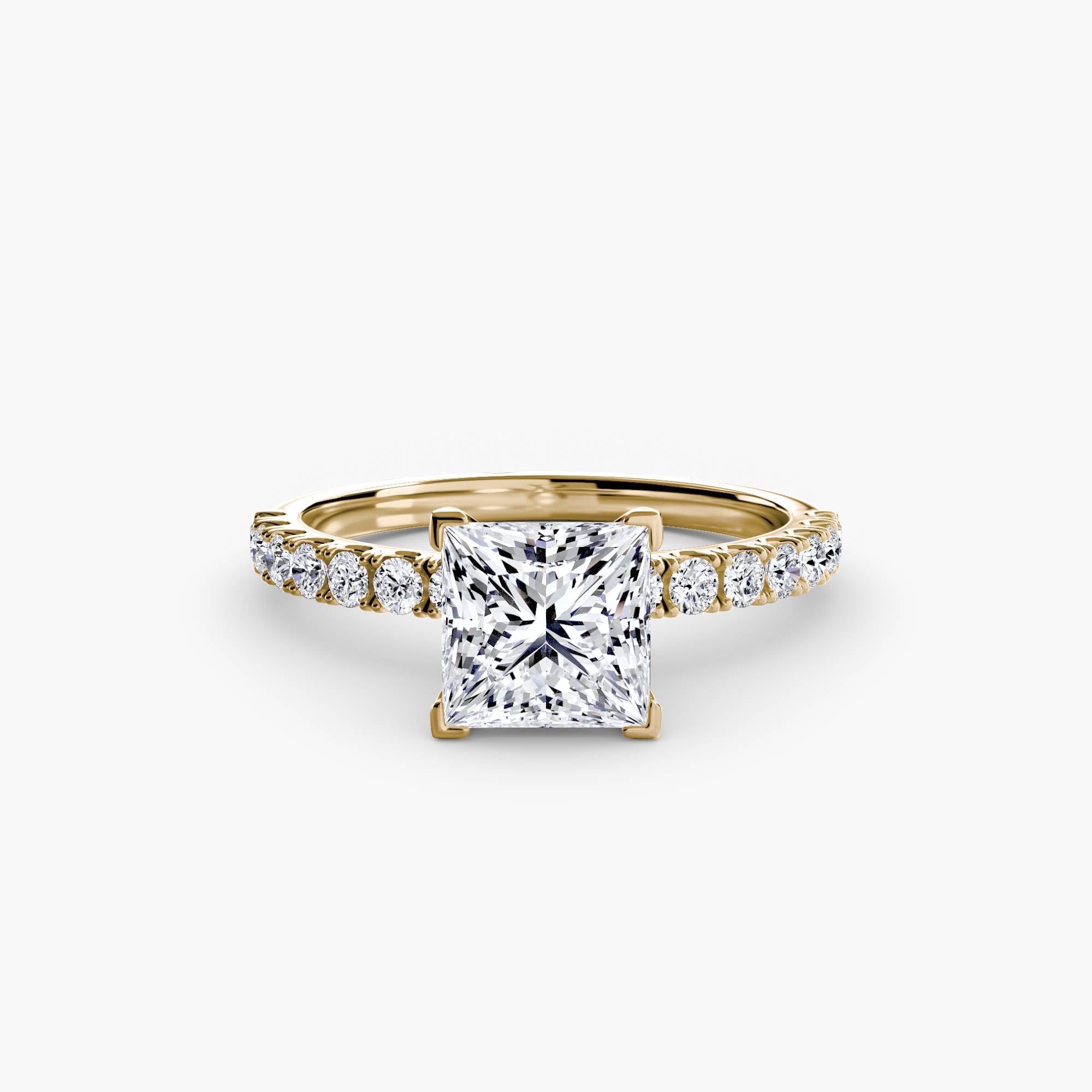 Emilia Solitaire Diamond Ring with Side Stones