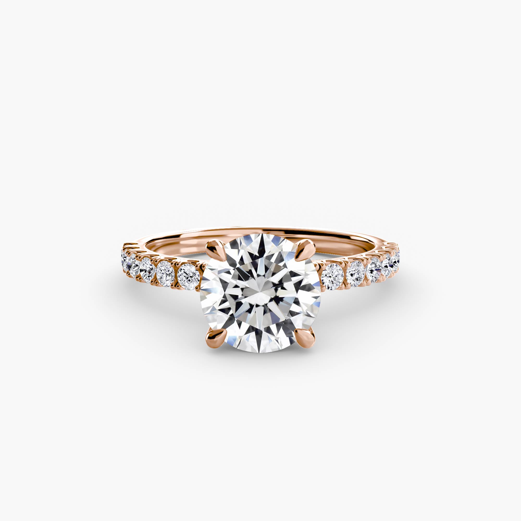 Emilia Solitaire Diamond Ring with Side Stones