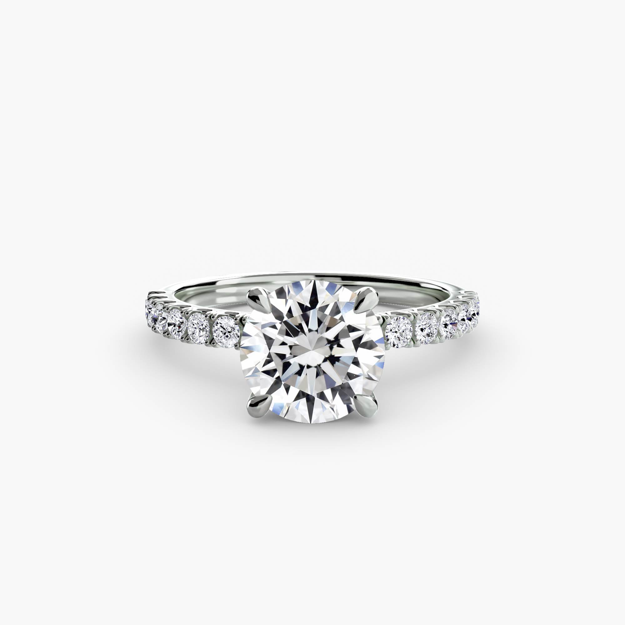 Emilia Solitaire Diamond Ring with Side Stones