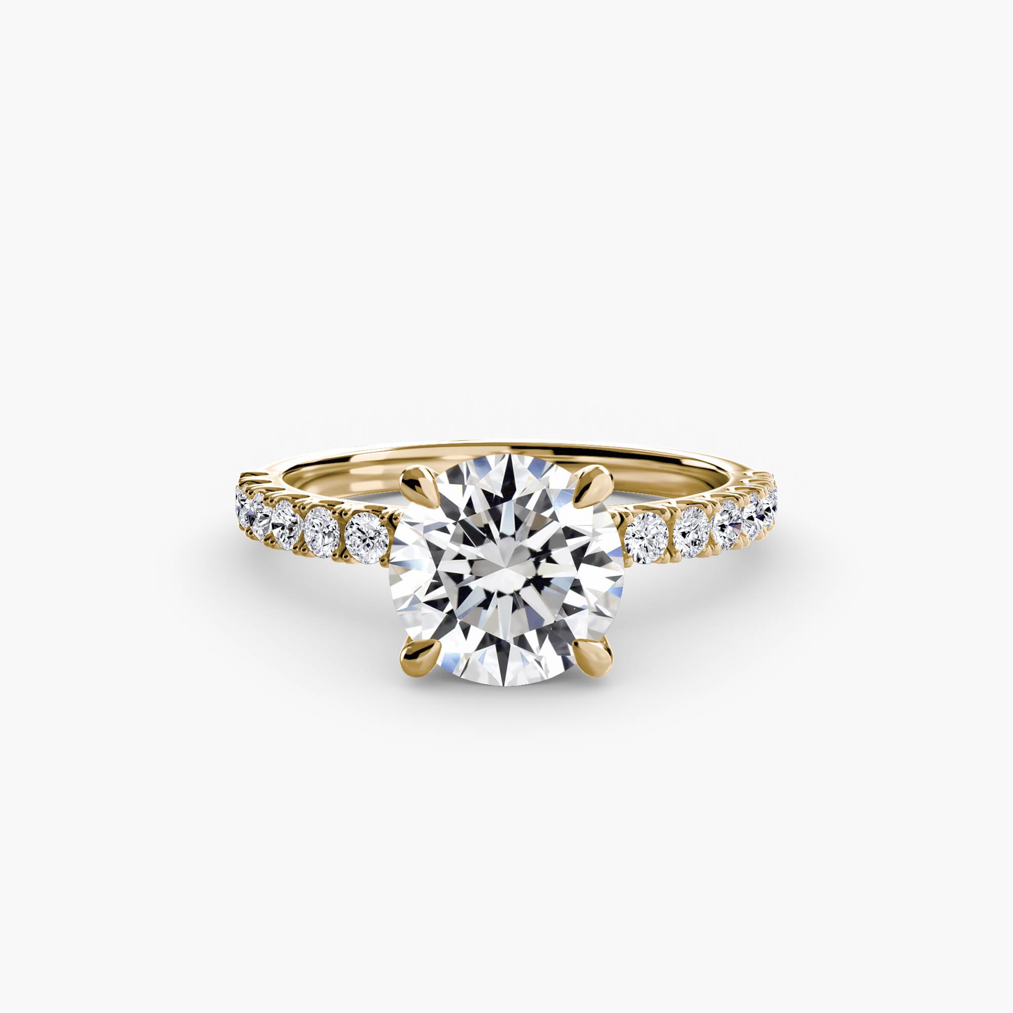 Emilia Solitaire Diamond Ring with Side Stones