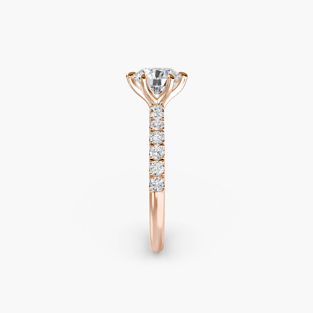 Bianca Solitaire Diamond Ring with Side Stones