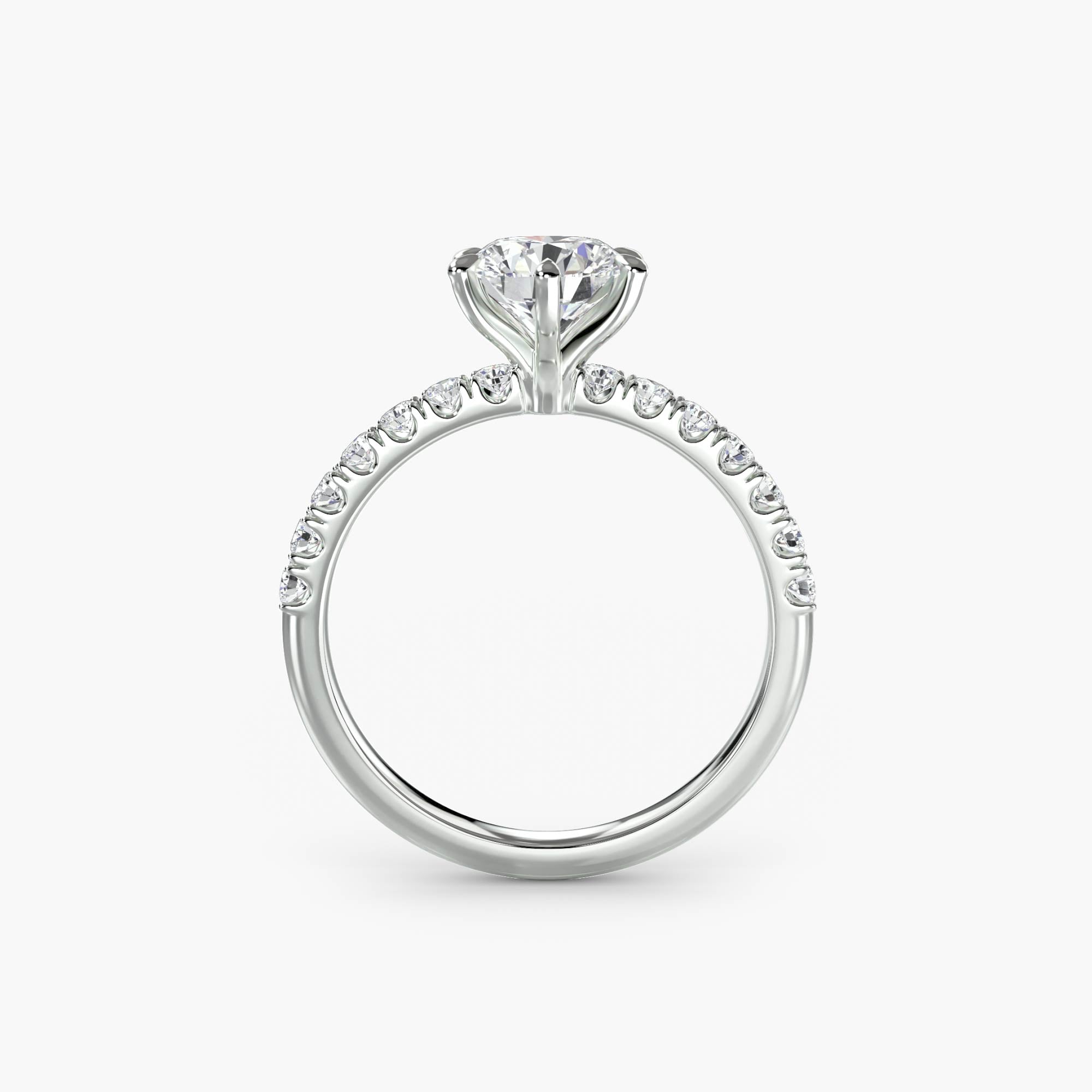 Bianca Solitaire Diamond Ring with Side Stones