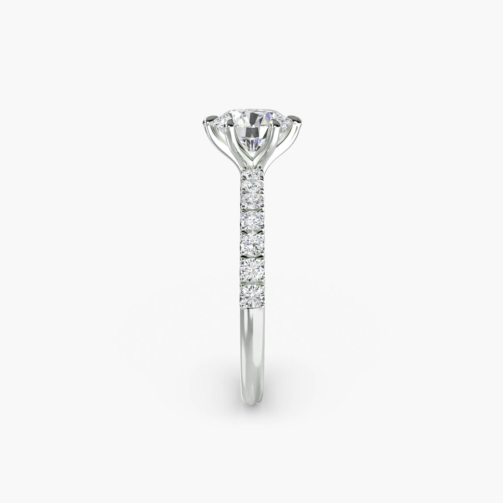 Bianca Solitaire Diamond Ring with Side Stones