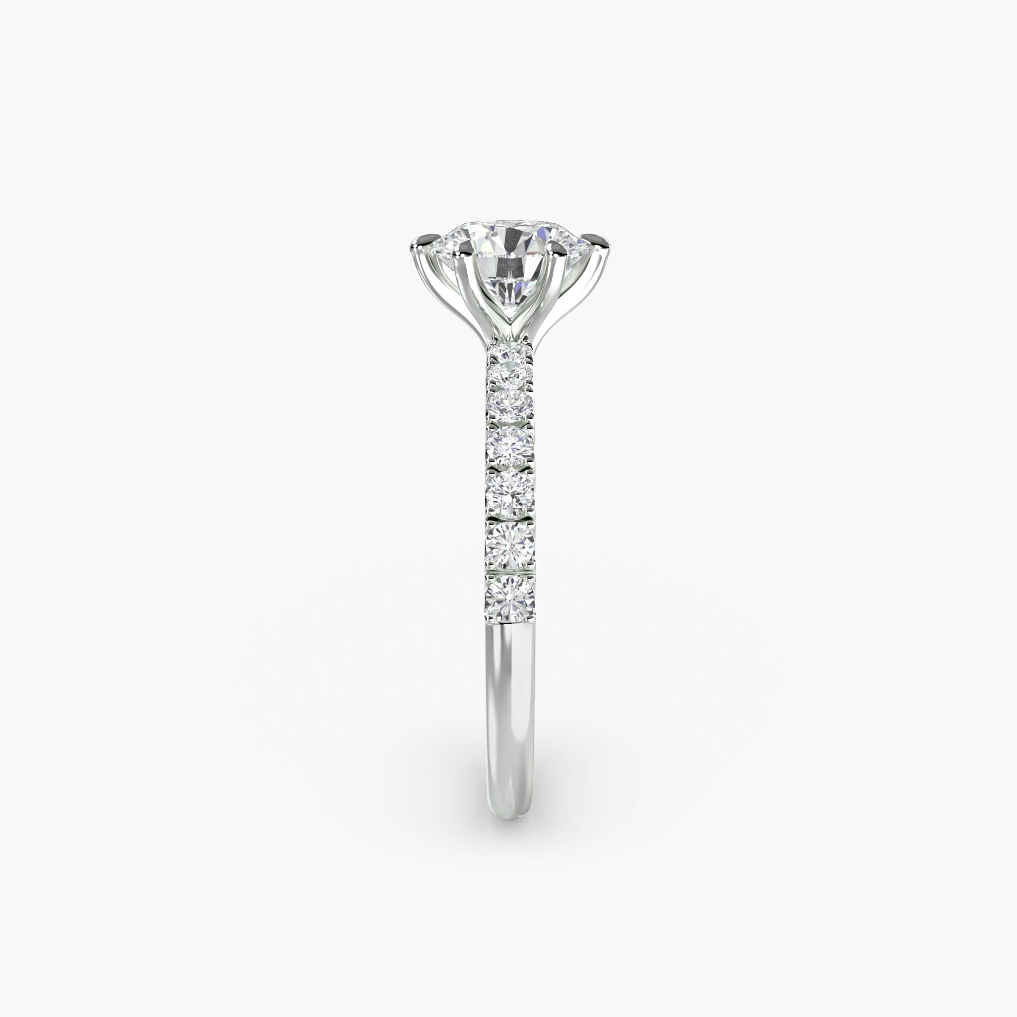 Bianca Solitaire Diamond Ring with Side Stones
