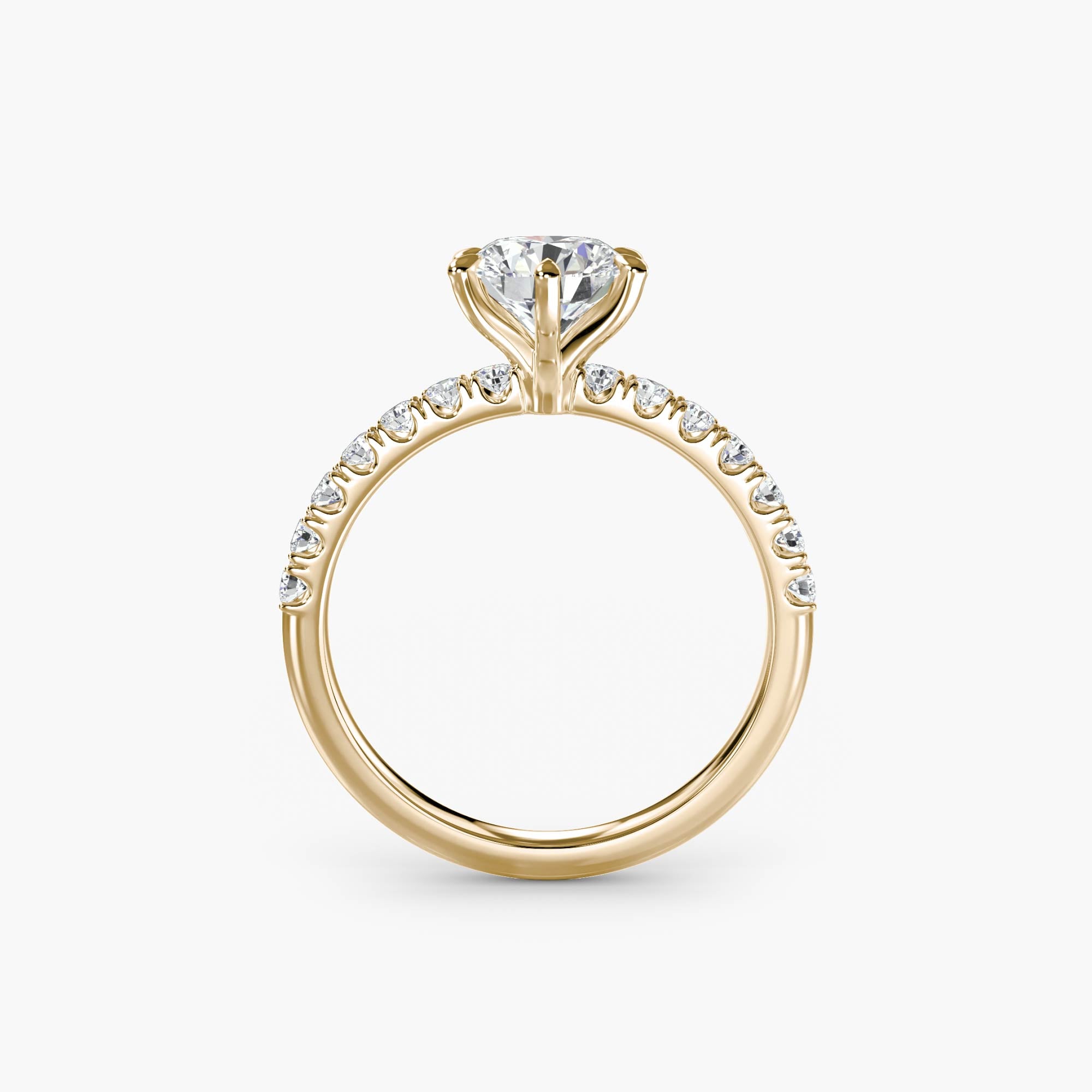Bianca Solitaire Diamond Ring with Side Stones