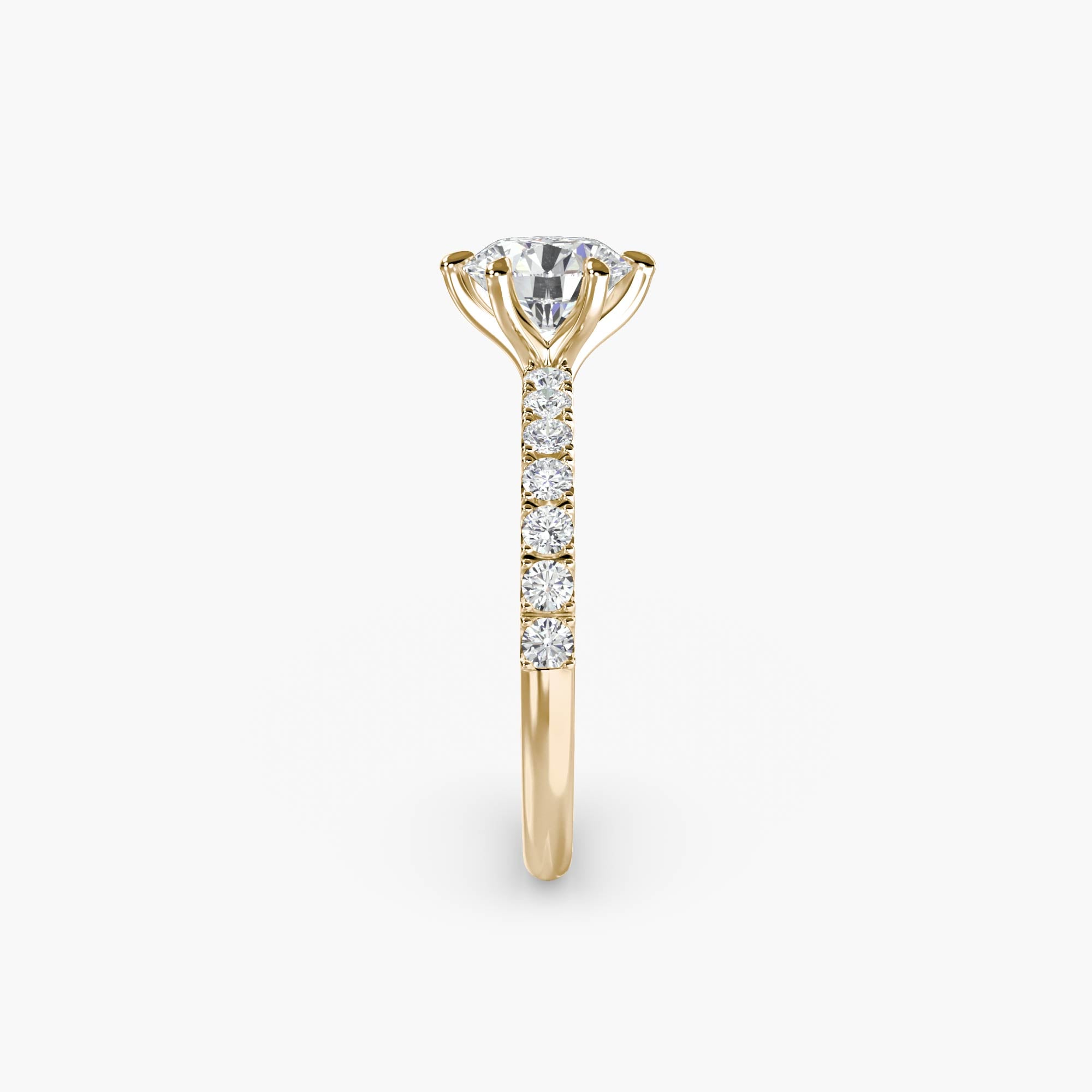 Bianca Solitaire Diamond Ring with Side Stones