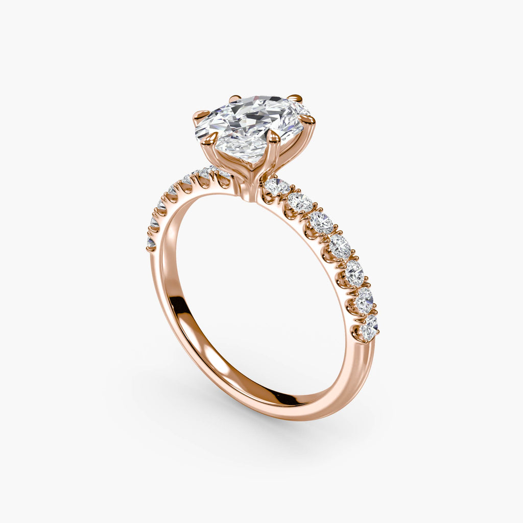 Bianca Solitaire Diamond Ring with Side Stones