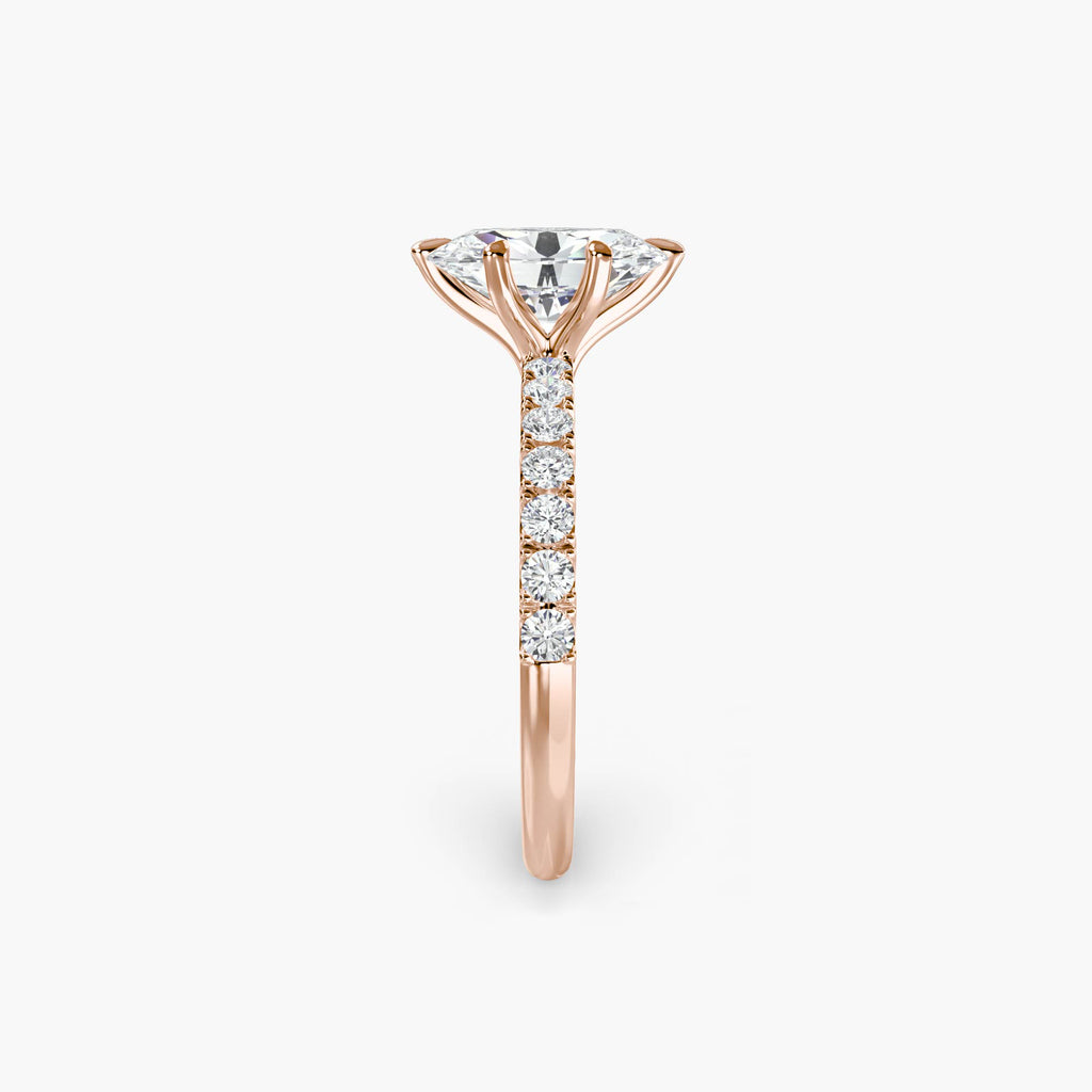 Bianca Solitaire Diamond Ring with Side Stones