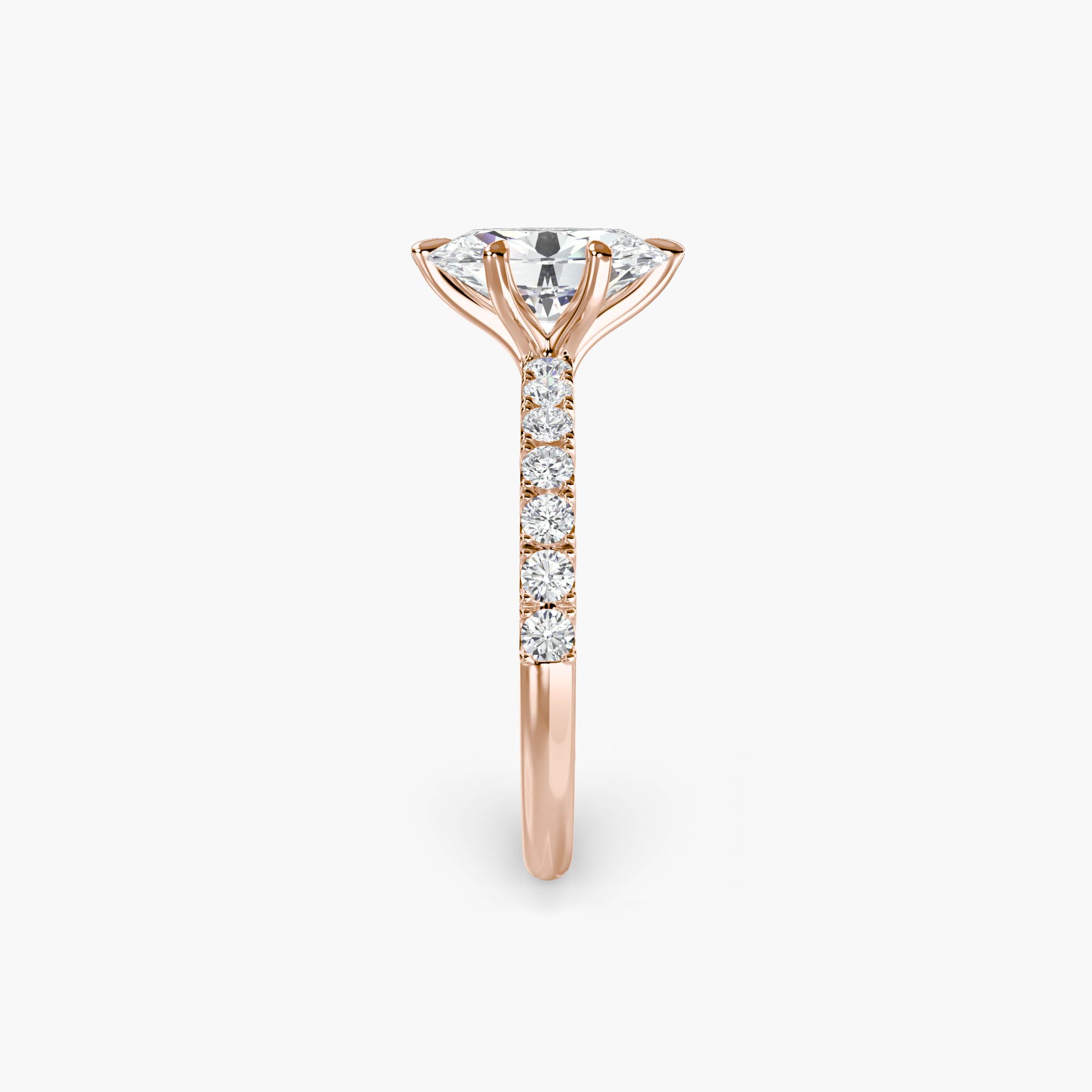 Bianca Solitaire Diamond Ring with Side Stones
