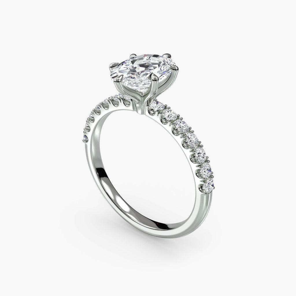 Bianca Solitaire Diamond Ring with Side Stones
