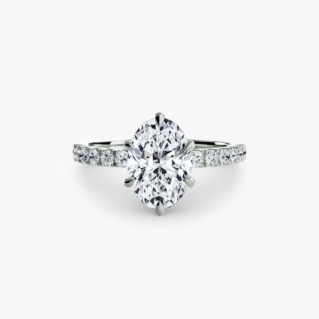 Bianca Solitaire Diamond Ring with Side Stones