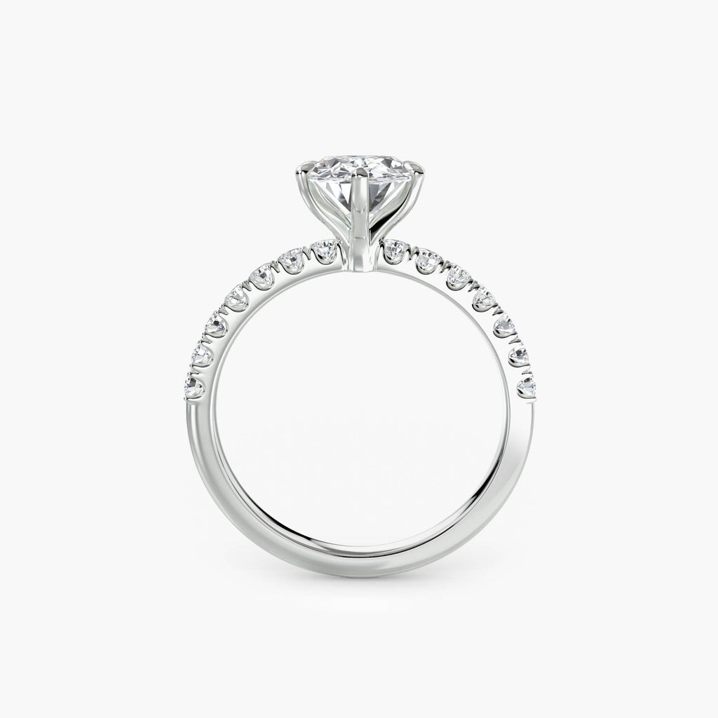 Bianca Solitaire Diamond Ring with Side Stones