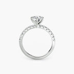 Bianca Solitaire Diamond Ring with Side Stones